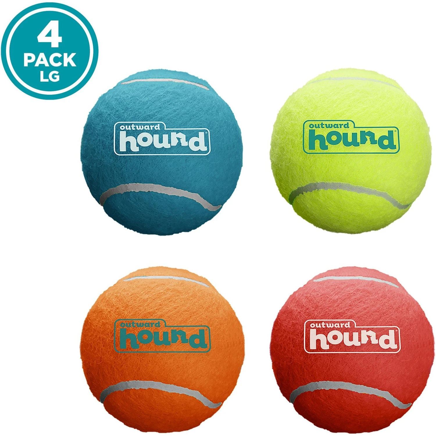 Outward Hound Squeaker Balls Large Dog Toys, 4 Count - Image 6