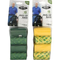 Dr. Pol Green & Yellow Dog Poop Bags, 8 Count