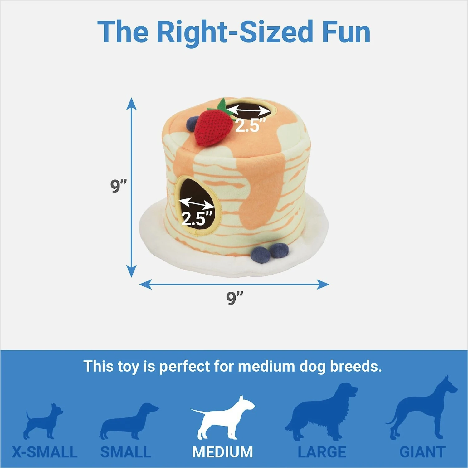 Frisco Brunch Pancake Hide & Seek Puzzle Plush Squeaky Dog Toy - Image 2