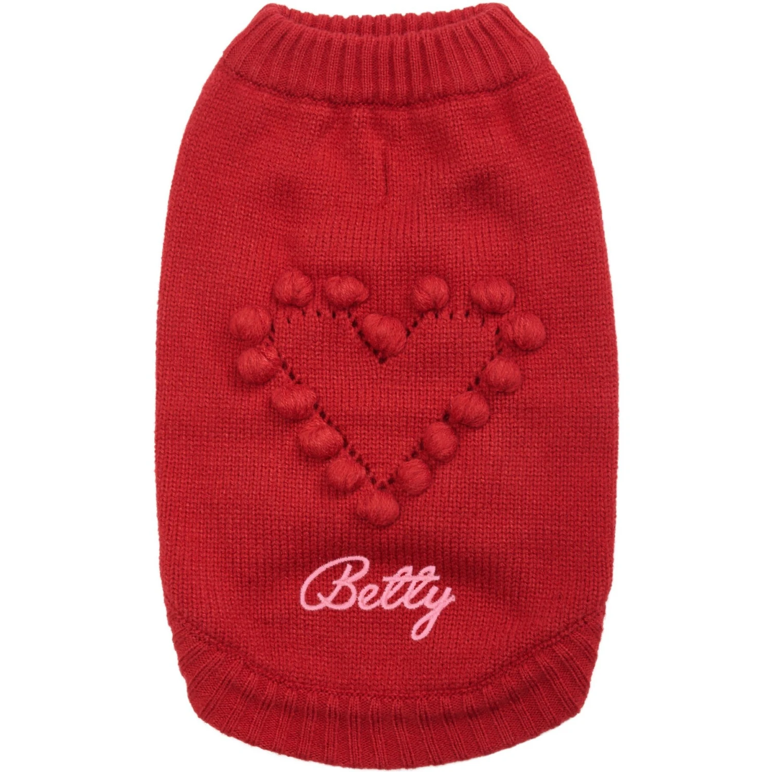 Blueberry Pet For Love Of Pets Heart Designer Personalized Dog Sweater