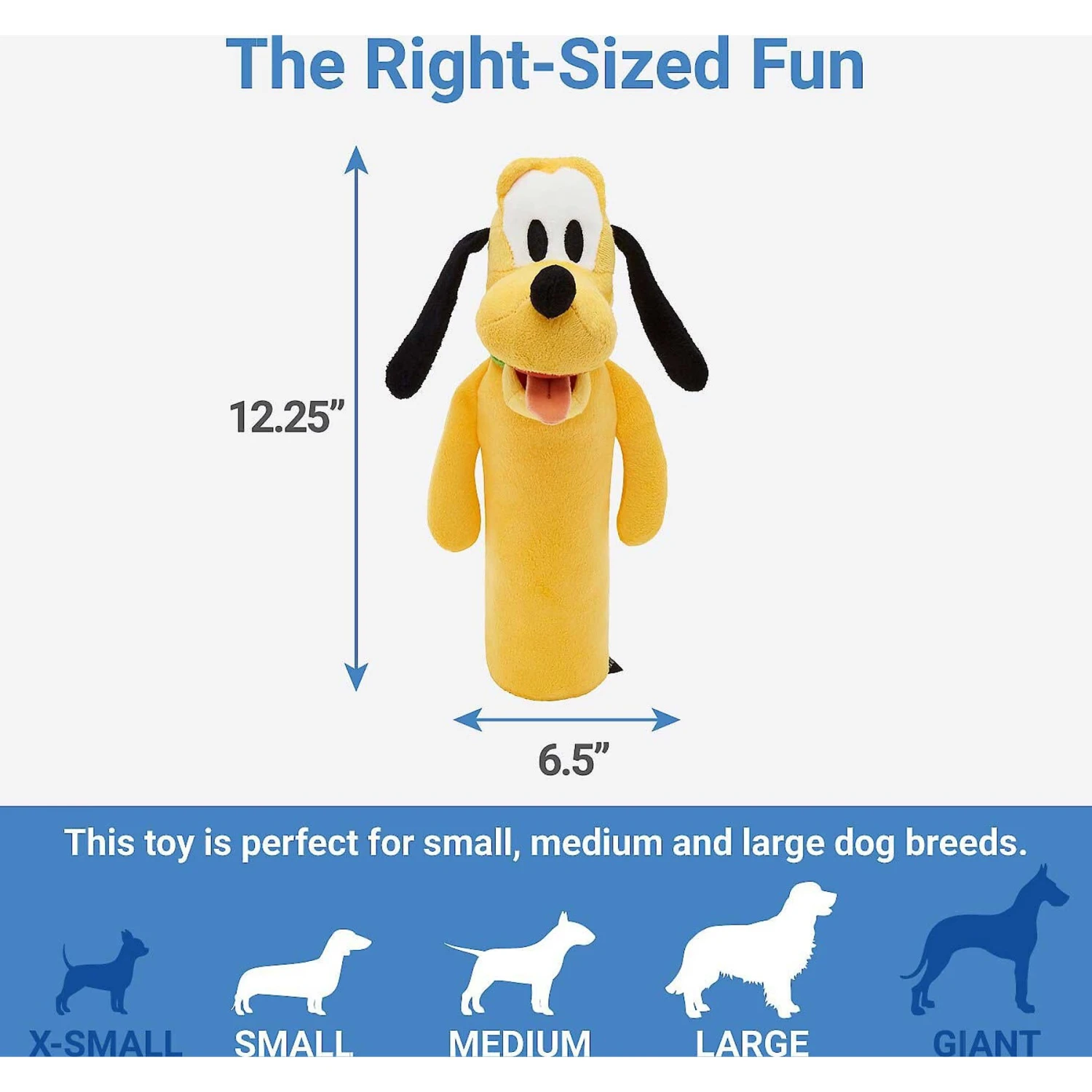 Disney Goofy Plush With Rope Squeaky Dog Toy & Disney Pluto Bottle Plush Squeaky Dog Toy - Image 6