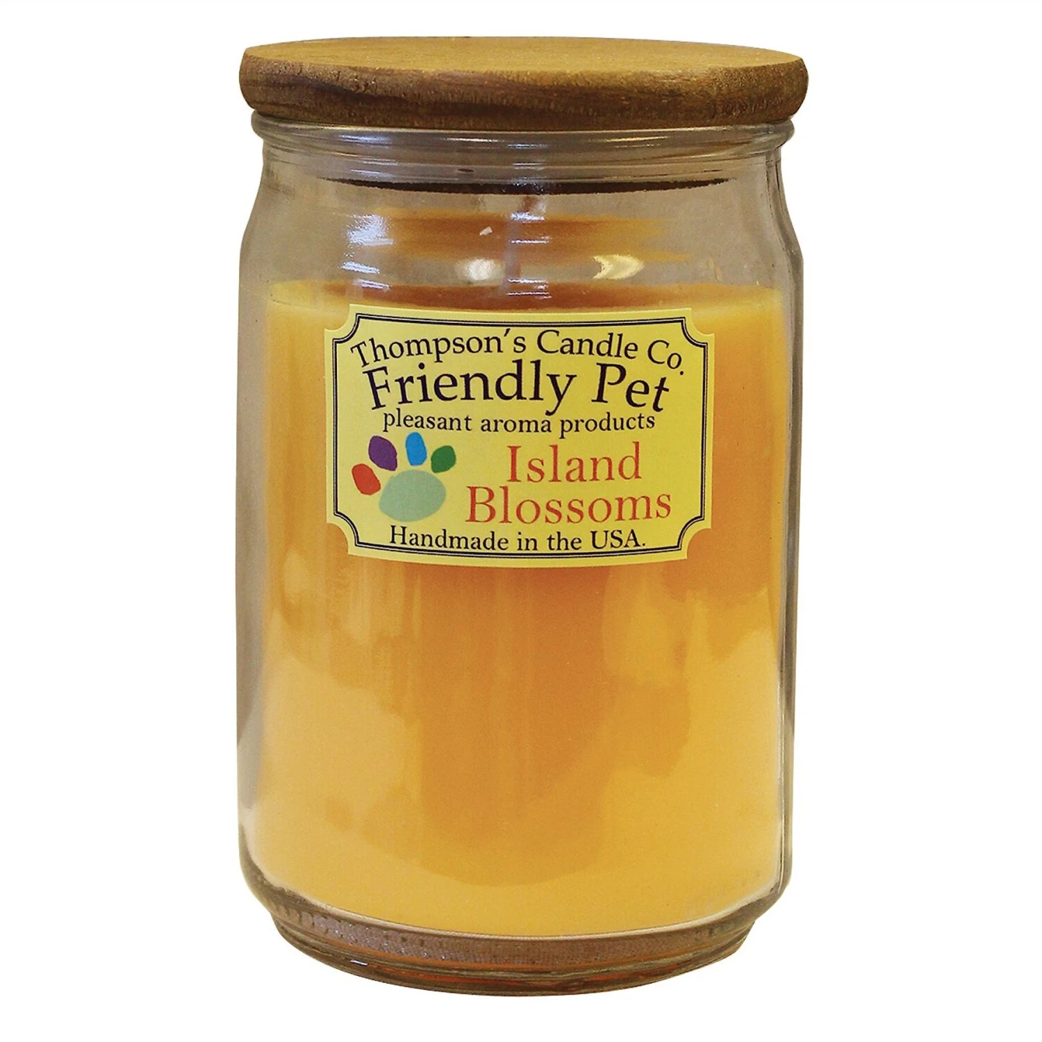 Thompson's Candle Co. Island Blossoms Scented Friendly Pet Candle