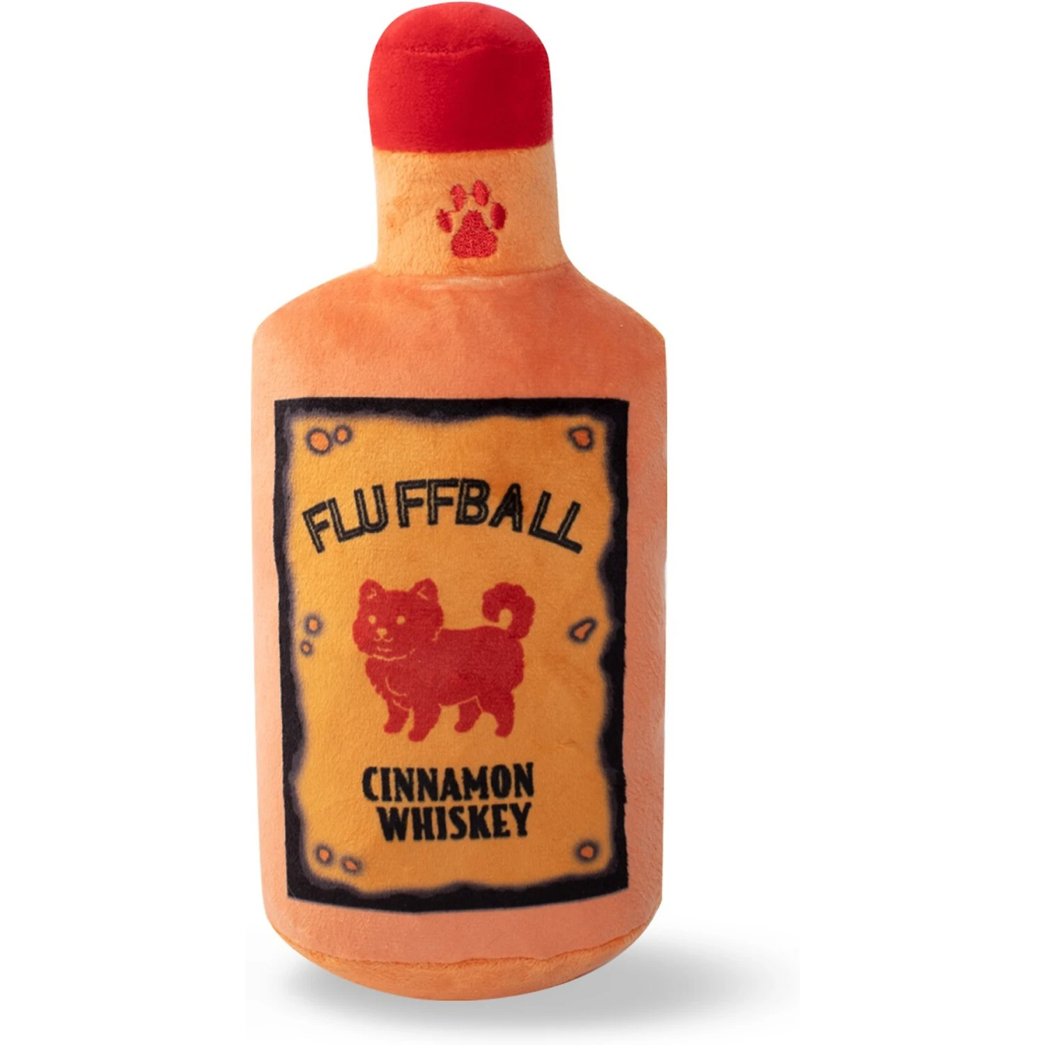 Pet Shop By Fringe Studio Fluffball Cinnamon Whisky Squeaky Plush Dog Toy