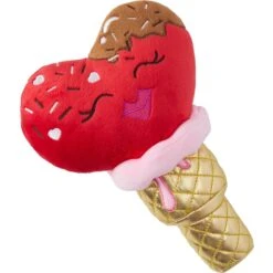 Frisco Valentine Ice Cream Plush Squeaky Dog Toy