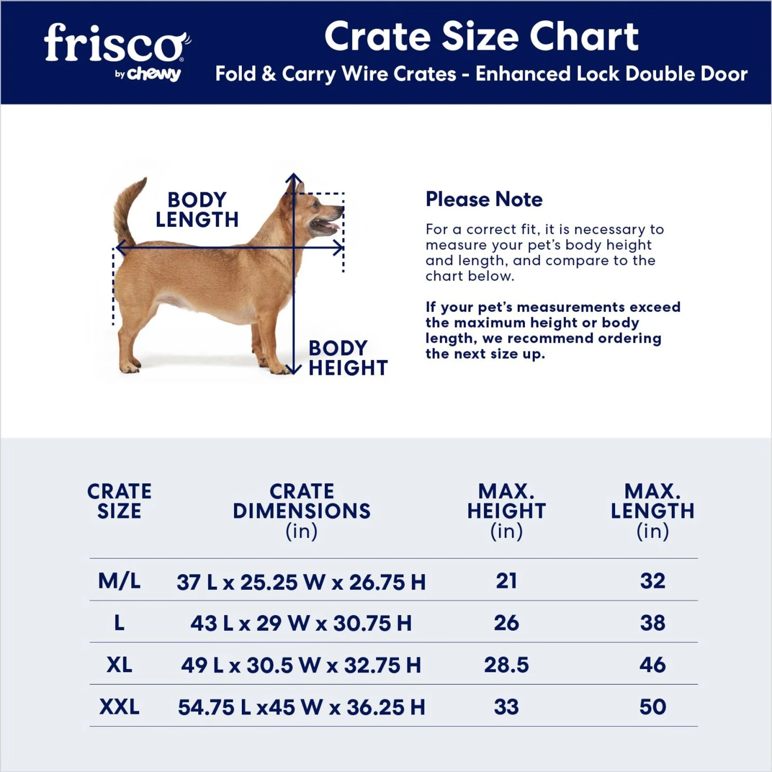 Frisco XX-Large Heavy Duty Enhanced Lock Double Door Wire Dog Crate, Fold & Carry Wire Dog Crate & Mat Kit, 54" - Image 3