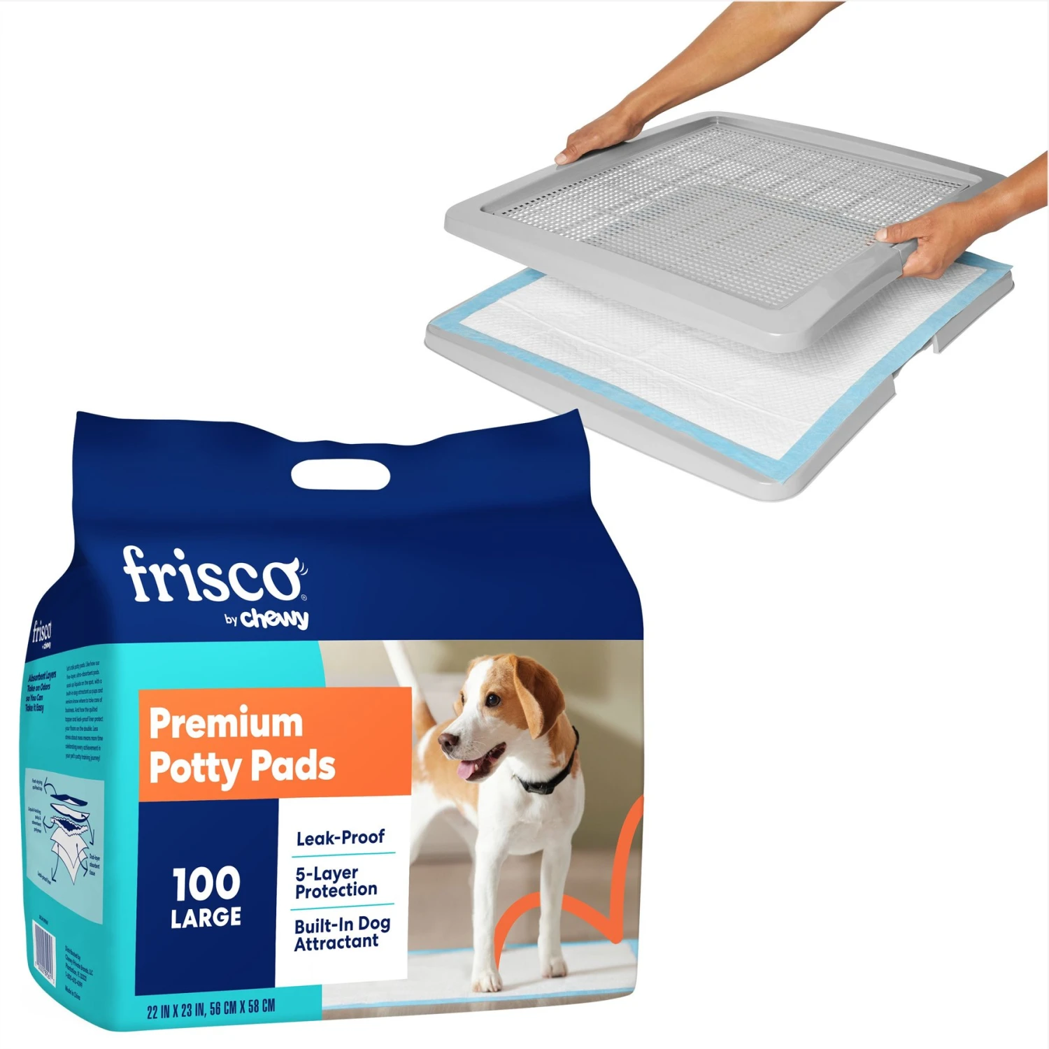 Frisco Training Pad Holder & Frisco Premium Dog Training & Potty Pads