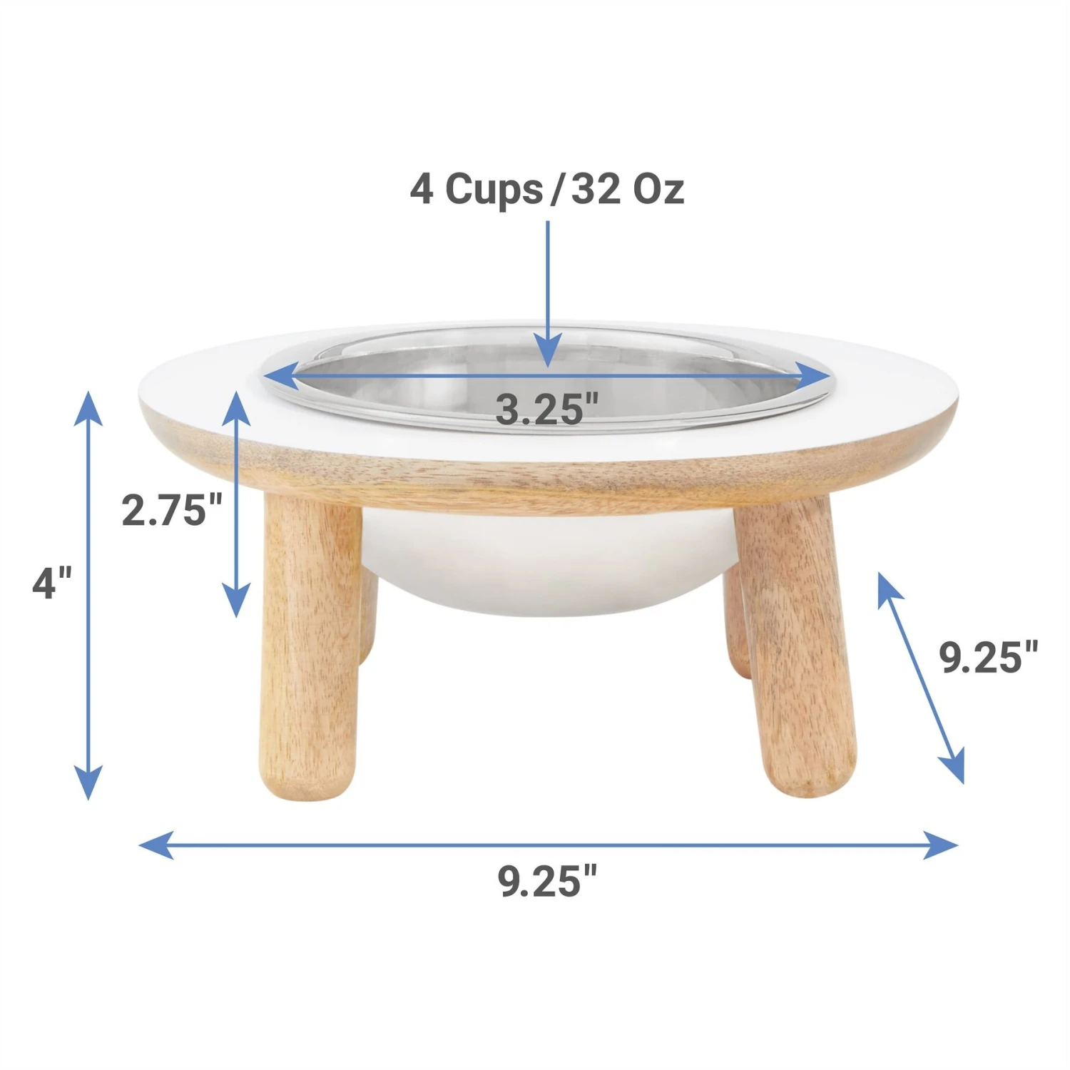 Frisco Premium Round Shape Elevated Single Dog & Cat Bowl - Image 2