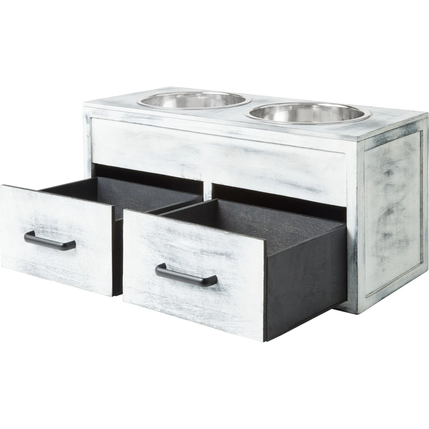 Frisco Premium Wood Elevated Large Breed Dog Bowl With Storage Station, 10 Cup - Image 4