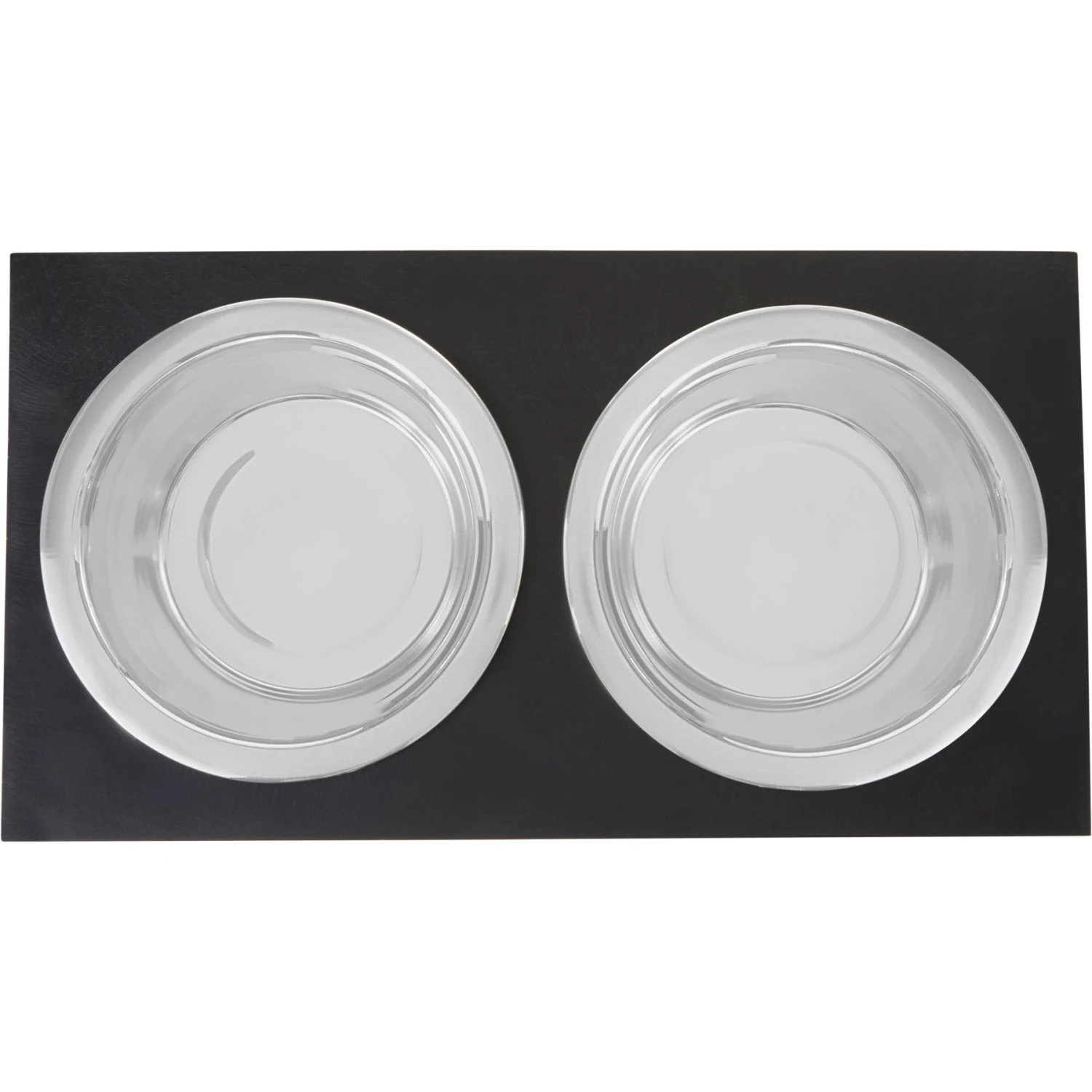 Frisco Premium Wood Elevated Stainless Steel Double Diner Dog & Cat Bowl, Black, 3 Cup - Image 5