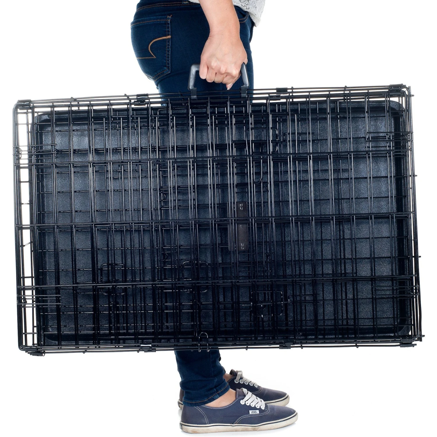 Pet Adobe 2-Door Medium Foldable Dog Crate - Image 5