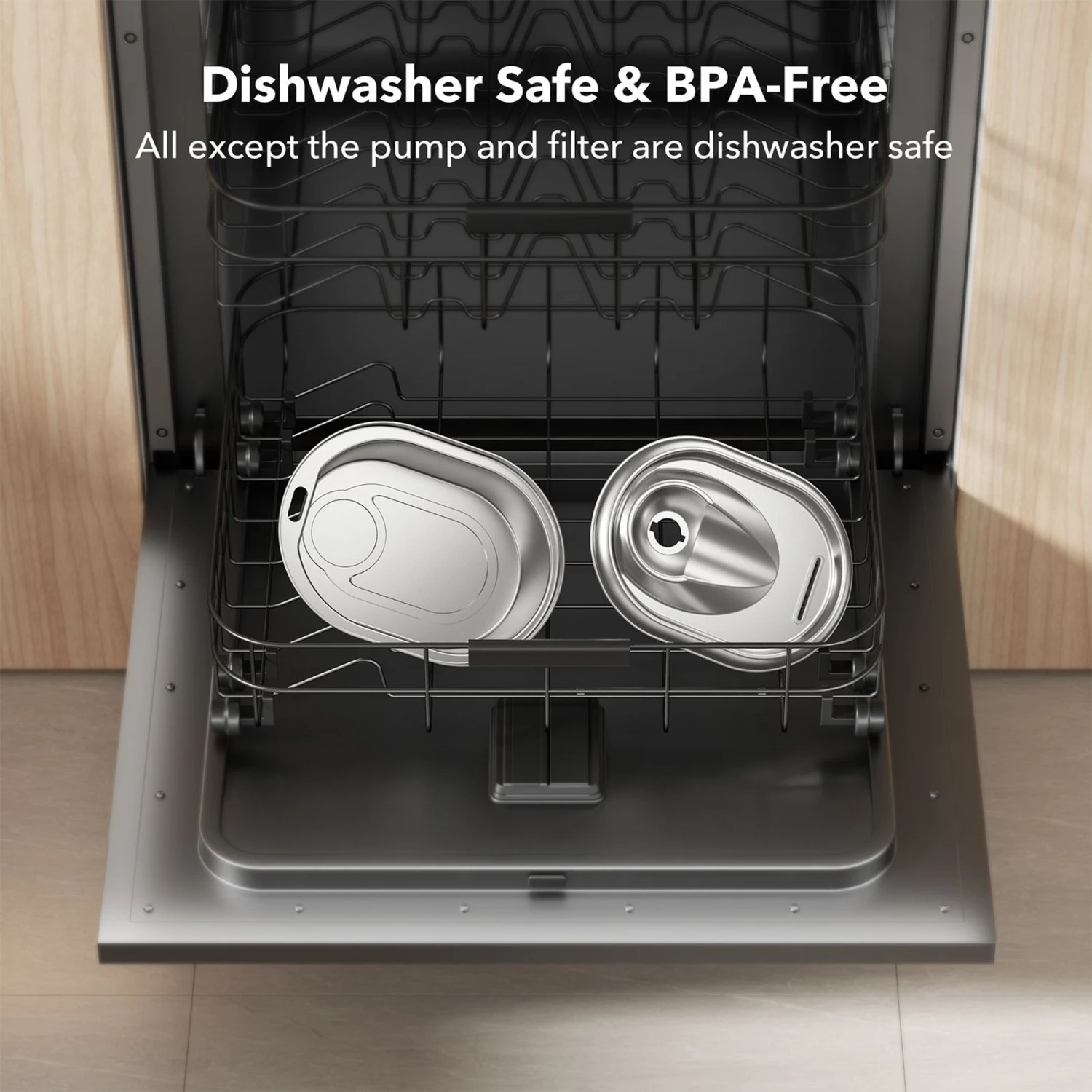 Petlibro Stainless Steel Dog & Cat Water Fountain, 2-L - Image 4