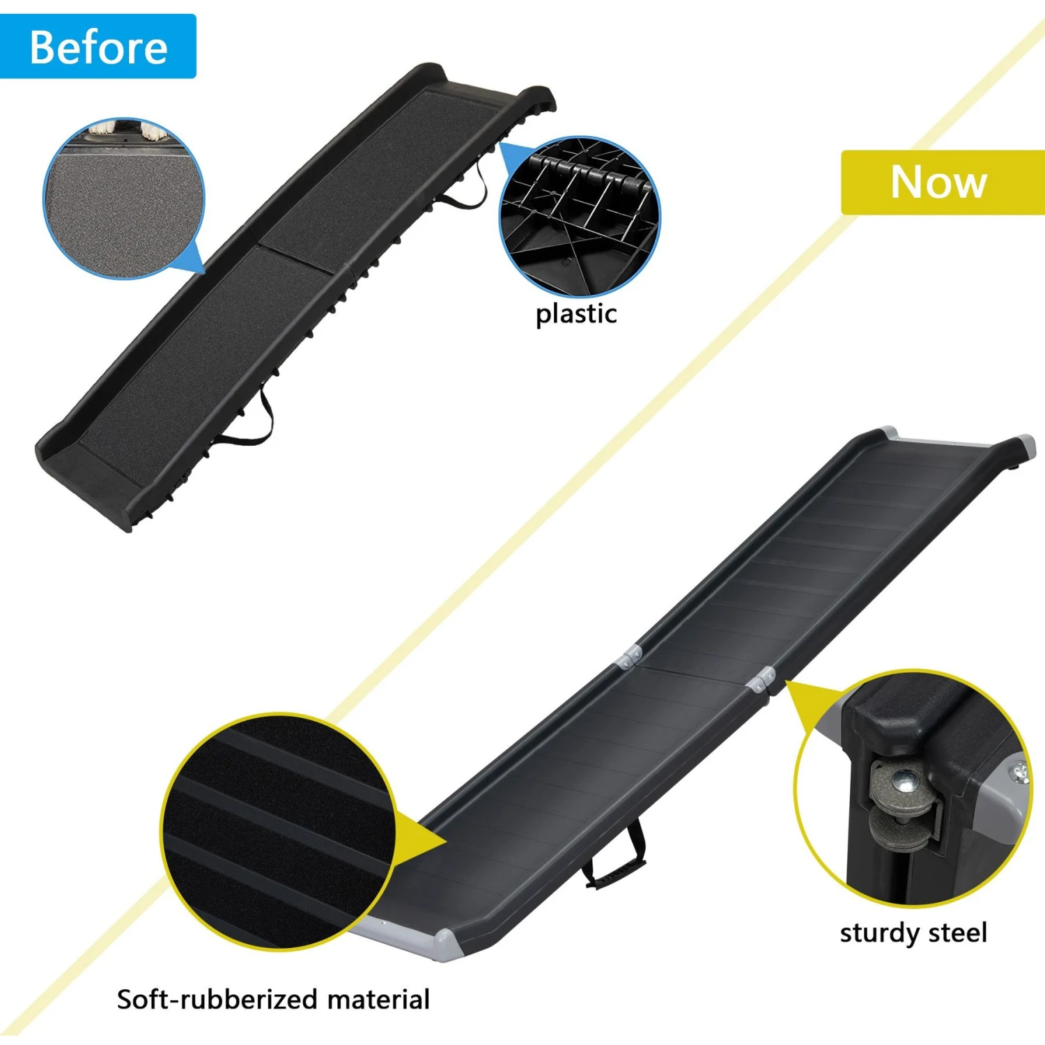 Coziwow By Jaxpety Heavy Duty Foldable Dog Car Ramp, 63-in - Image 5