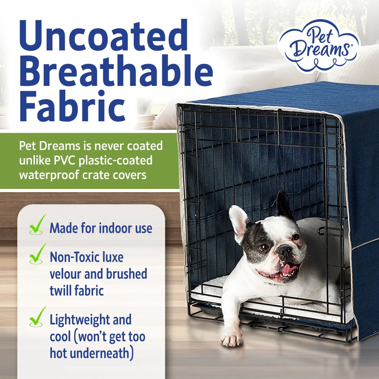 Pet Dreams Double Door Dog Crate Cover - Image 3