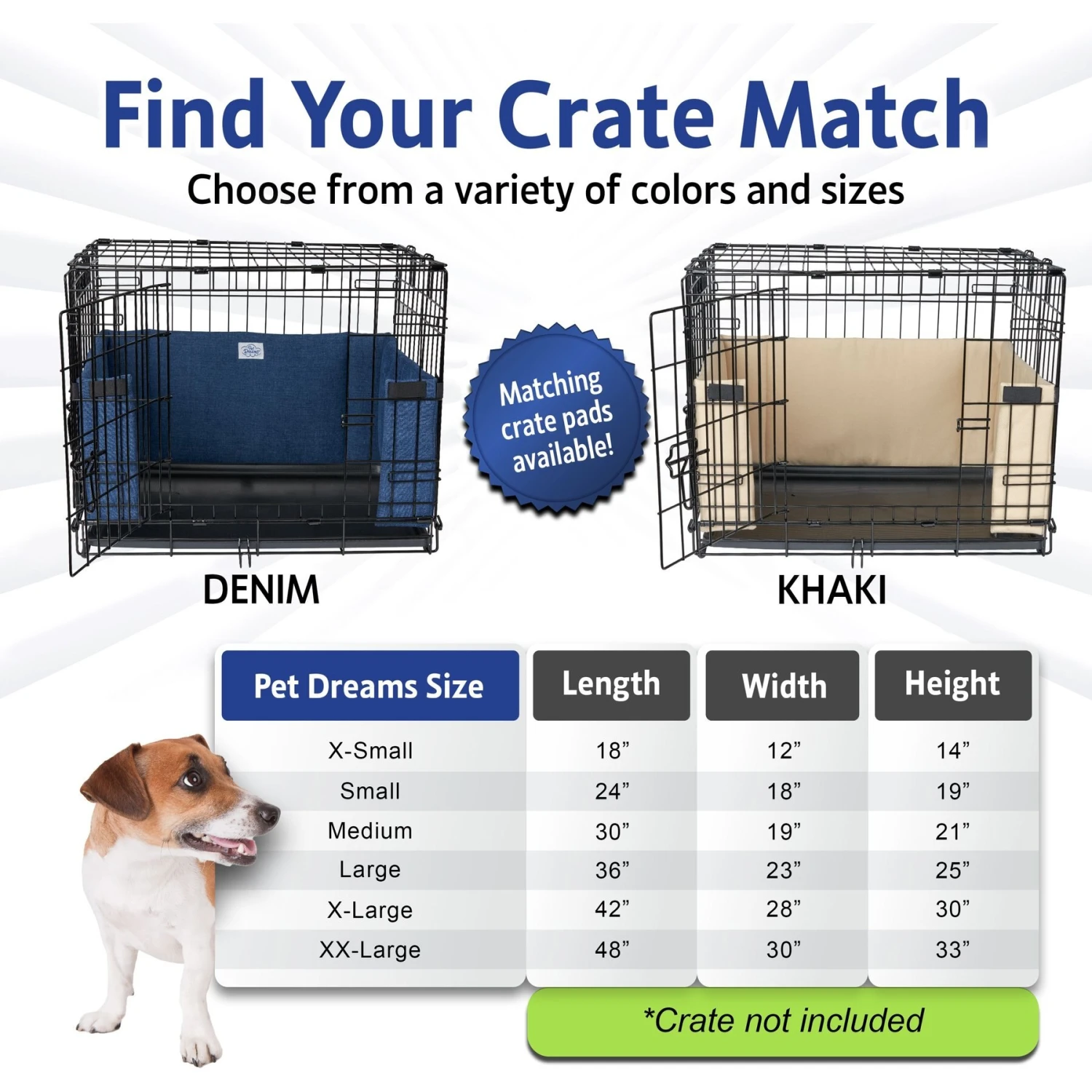 Pet Dreams Brushed Twill Dog Crate Bumper - Image 4