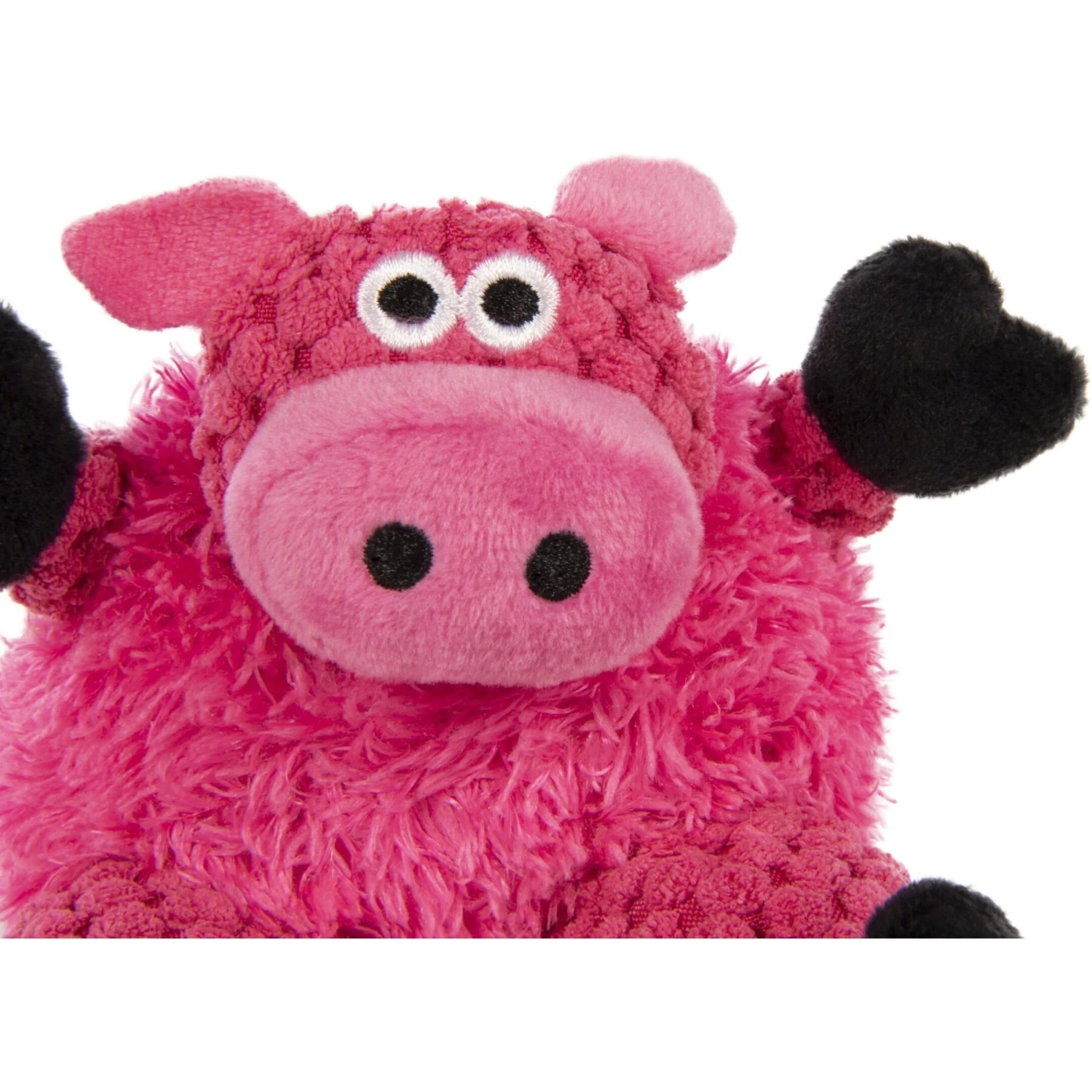 GoDog Checkers Sitting Pig Squeaker Dog Toy, Pink - Image 2