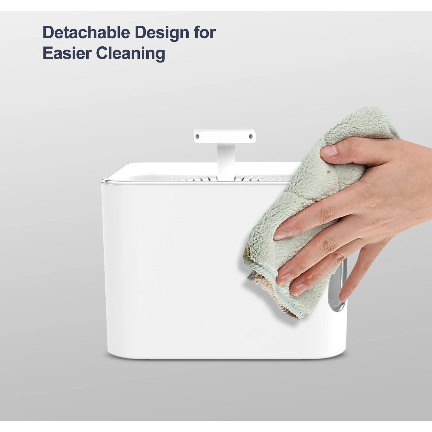 Petdiary Automatic Cat Water Fountain, White, Medium - Image 6