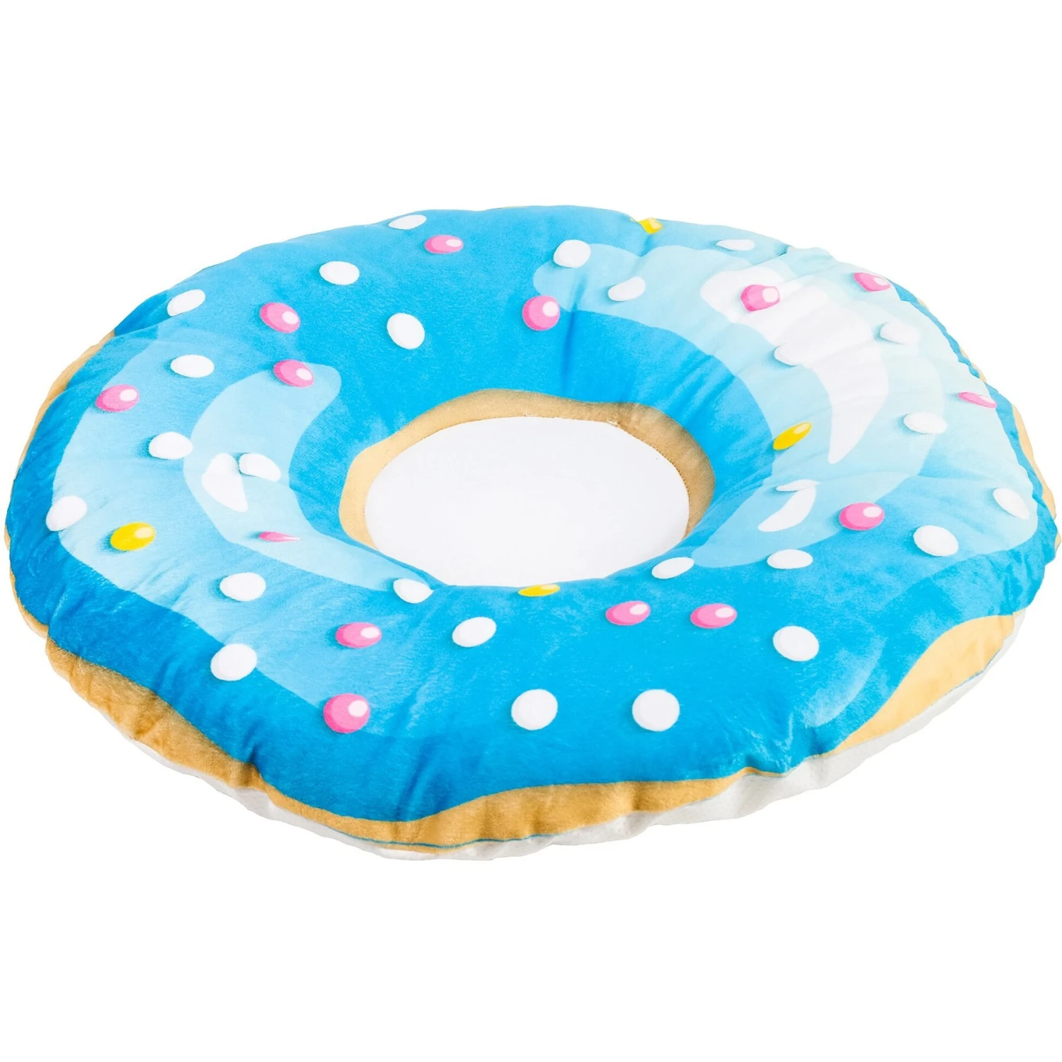 HappyCare Textiles 3D Realistic Donut Print Bolster Dog Bed - Image 3