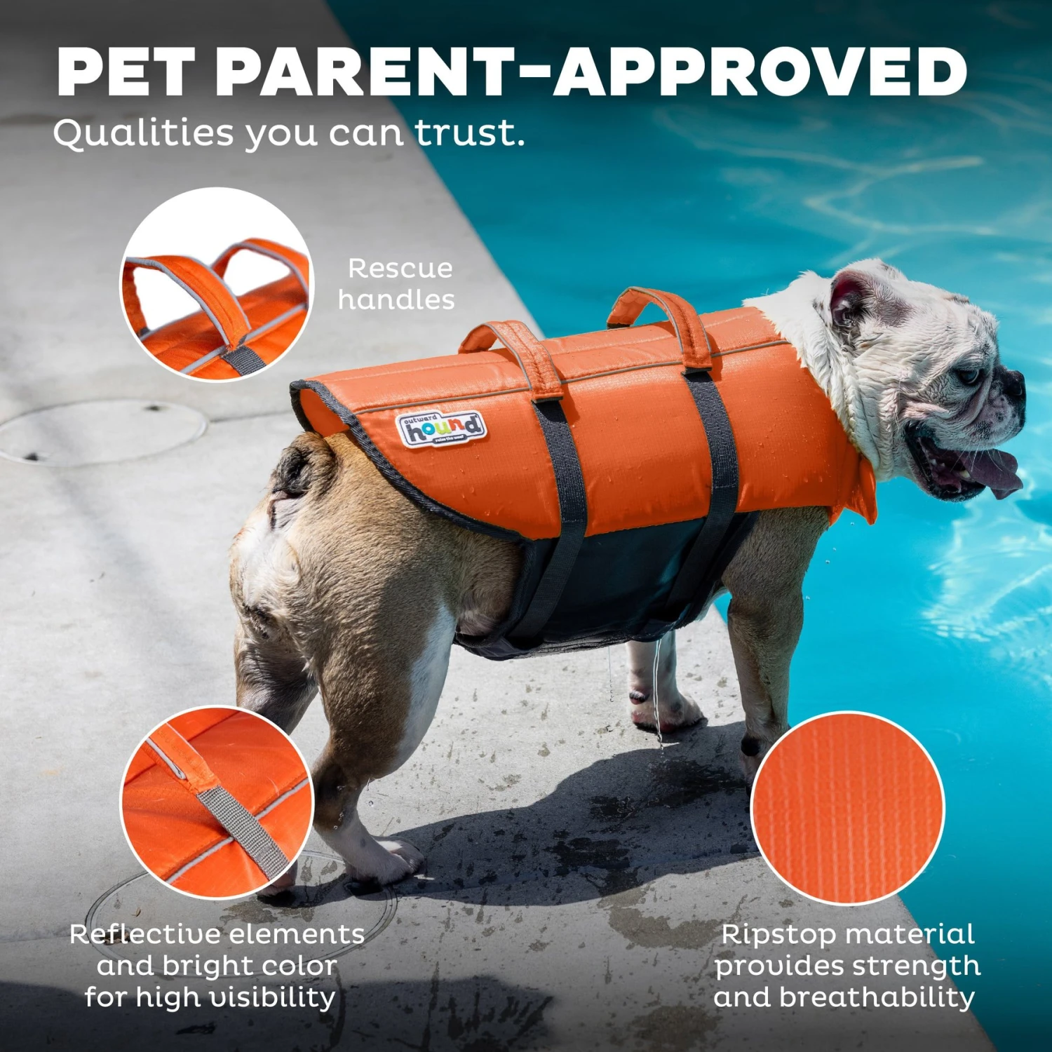 Outward Hound Granby Splash Dog Life Jacket - Image 5