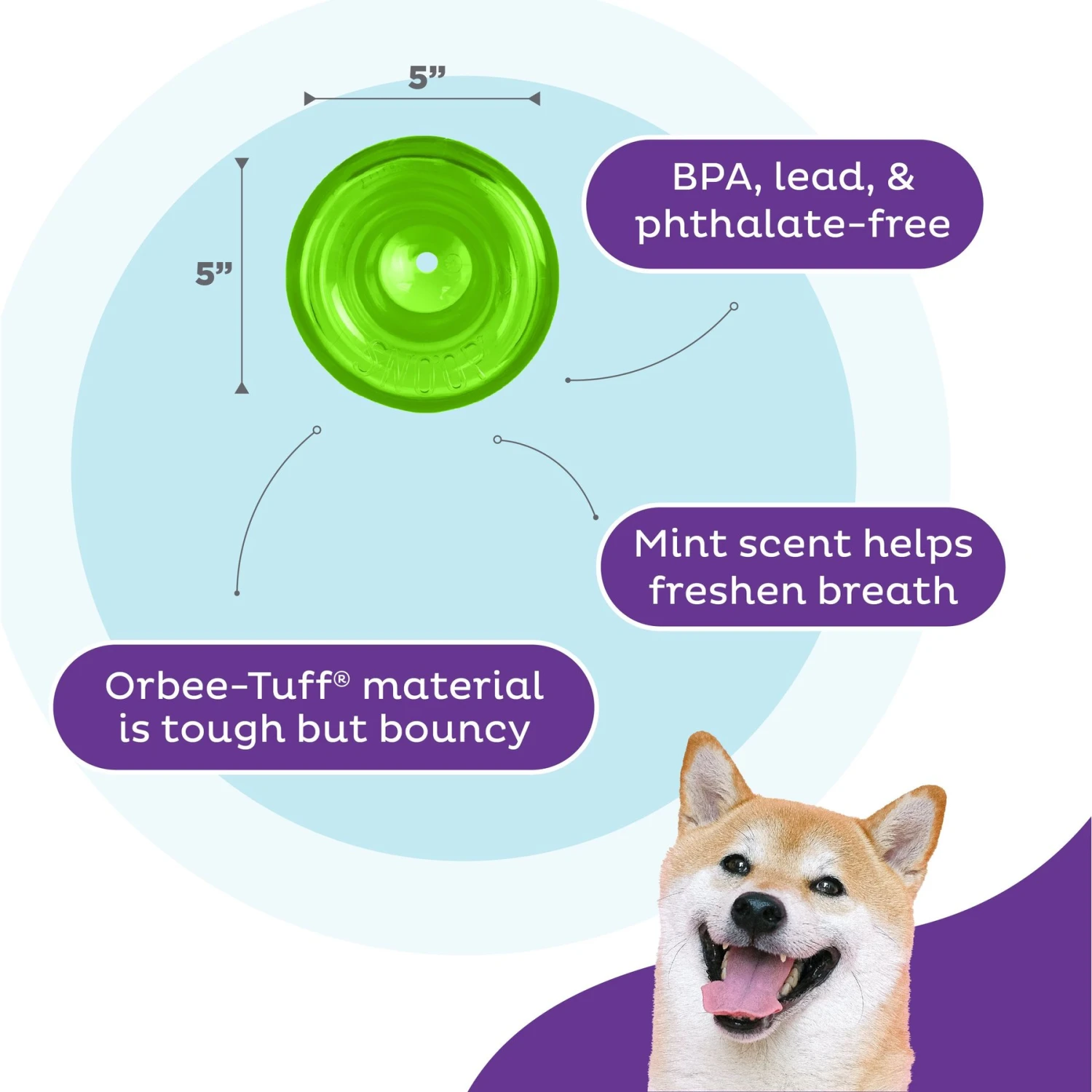 Planet Dog Orbee-Tuff Snoop Interactive Treat Dispensing Dog Toy - Image 3