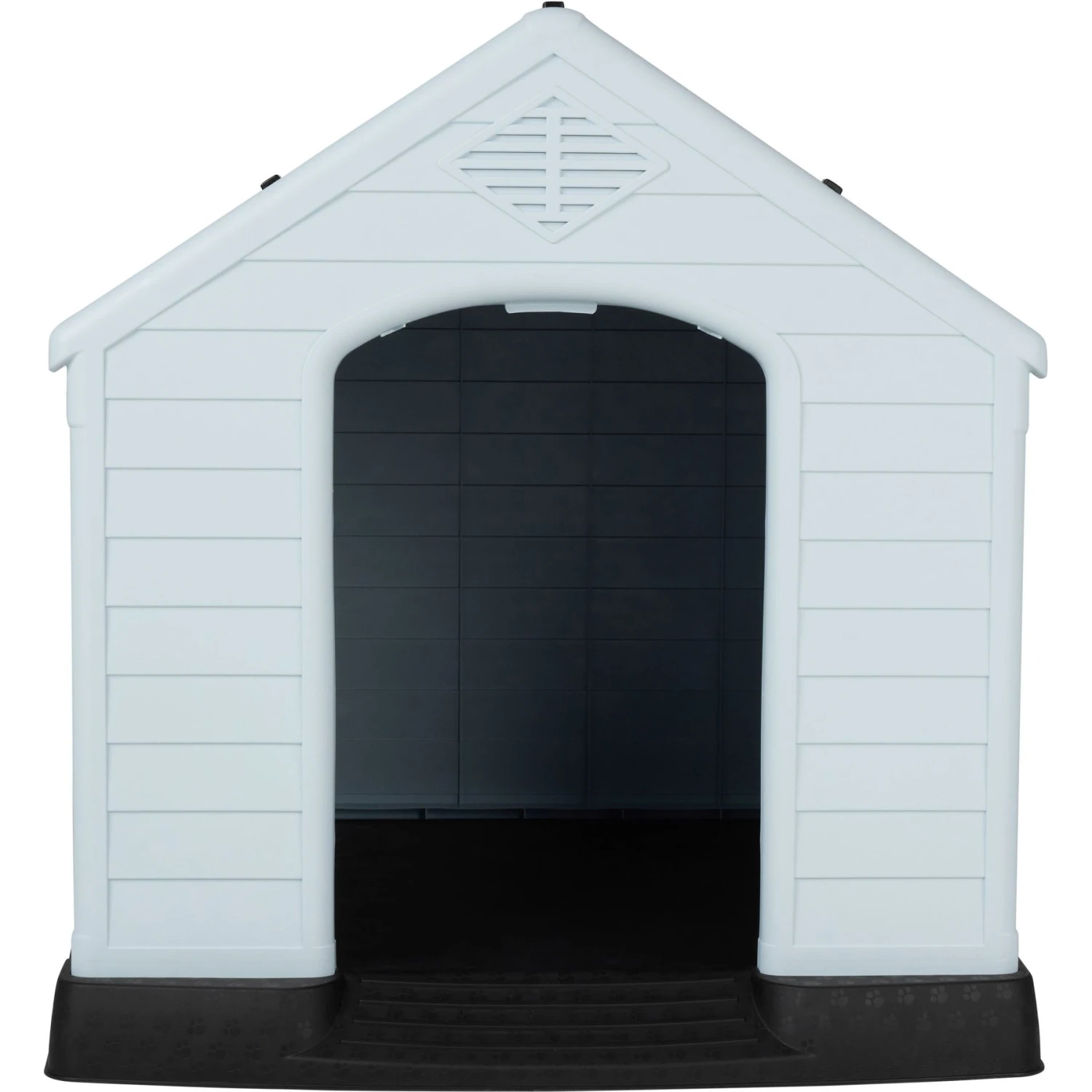 Frisco Plastic Outdoor Dog House With Elevated Platform - Image 5