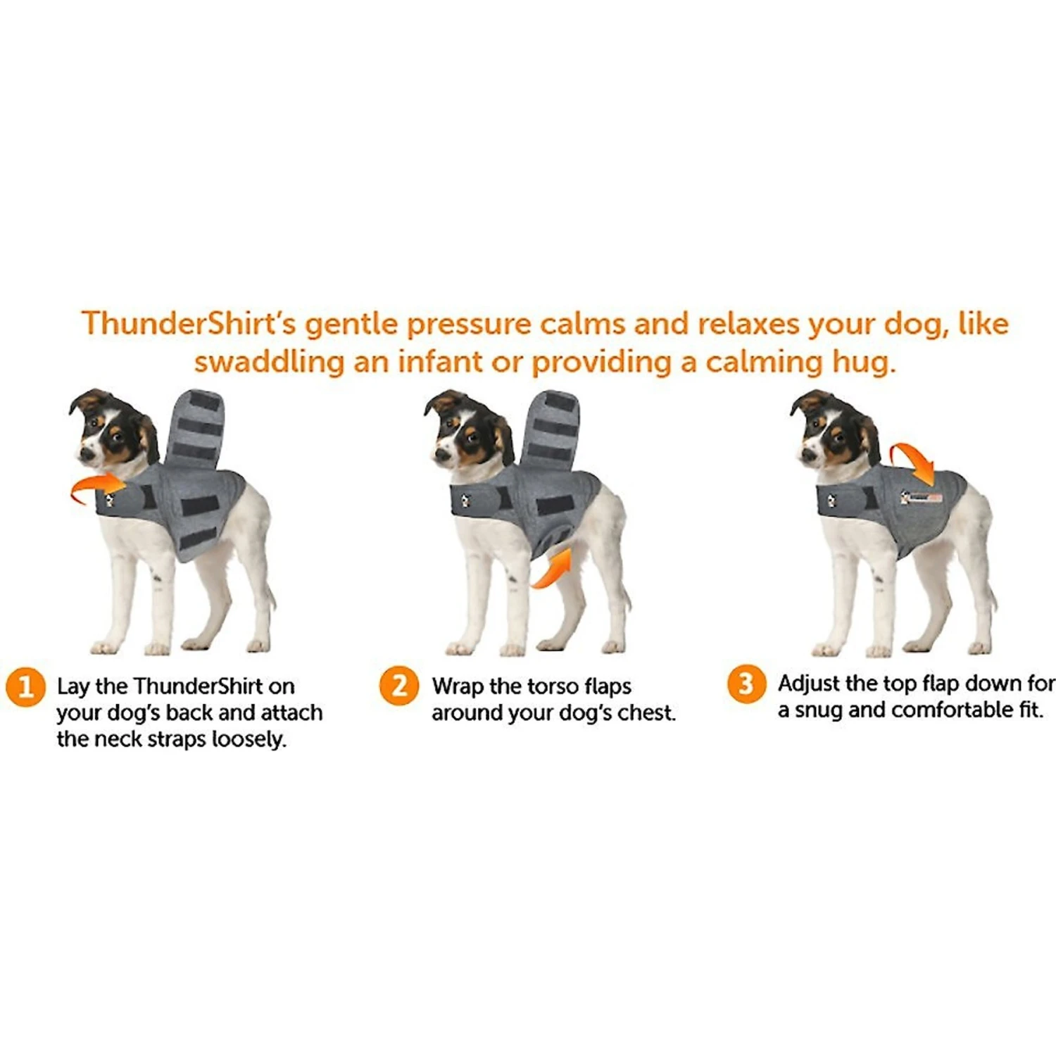 ThunderShirt Classic Anxiety & Calming Vest For Dogs, Heather Grey & ThunderEase Calming Diffuser For Dogs - Image 4