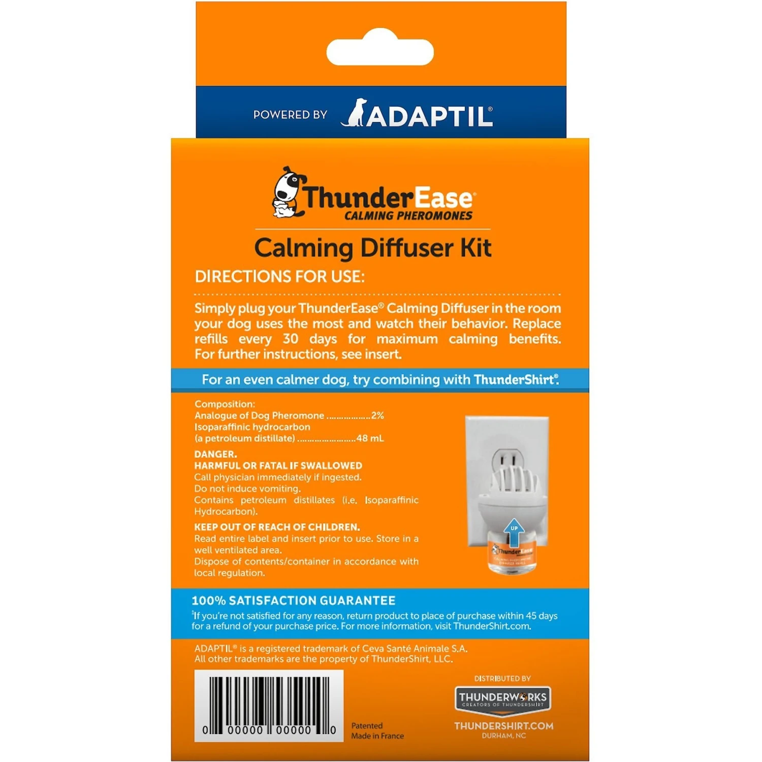 ThunderShirt Classic Anxiety & Calming Vest For Dogs, Heather Grey & ThunderEase Calming Diffuser For Dogs - Image 7