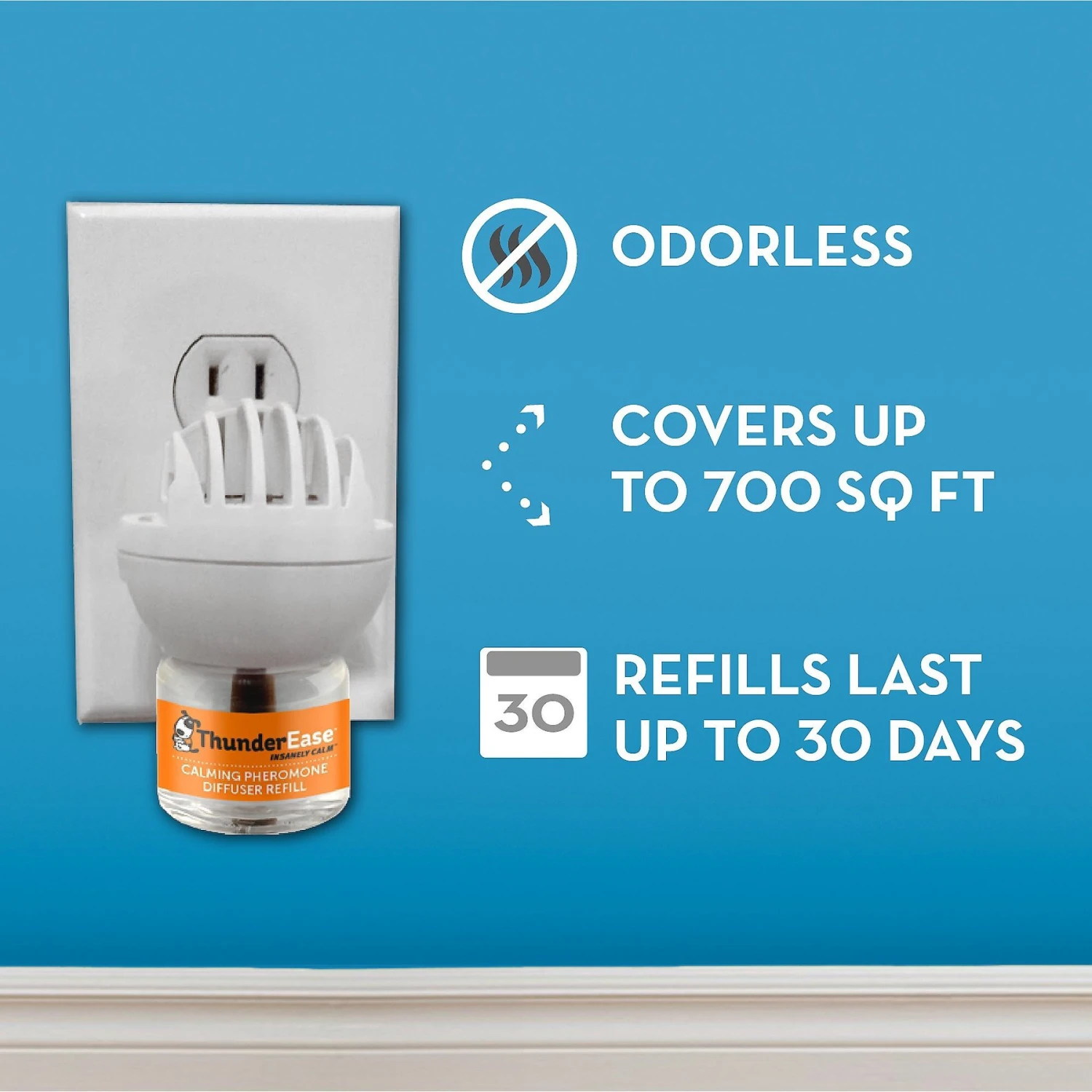 ThunderShirt Classic Anxiety & Calming Vest For Dogs, Heather Grey & ThunderEase Calming Diffuser For Dogs - Image 8