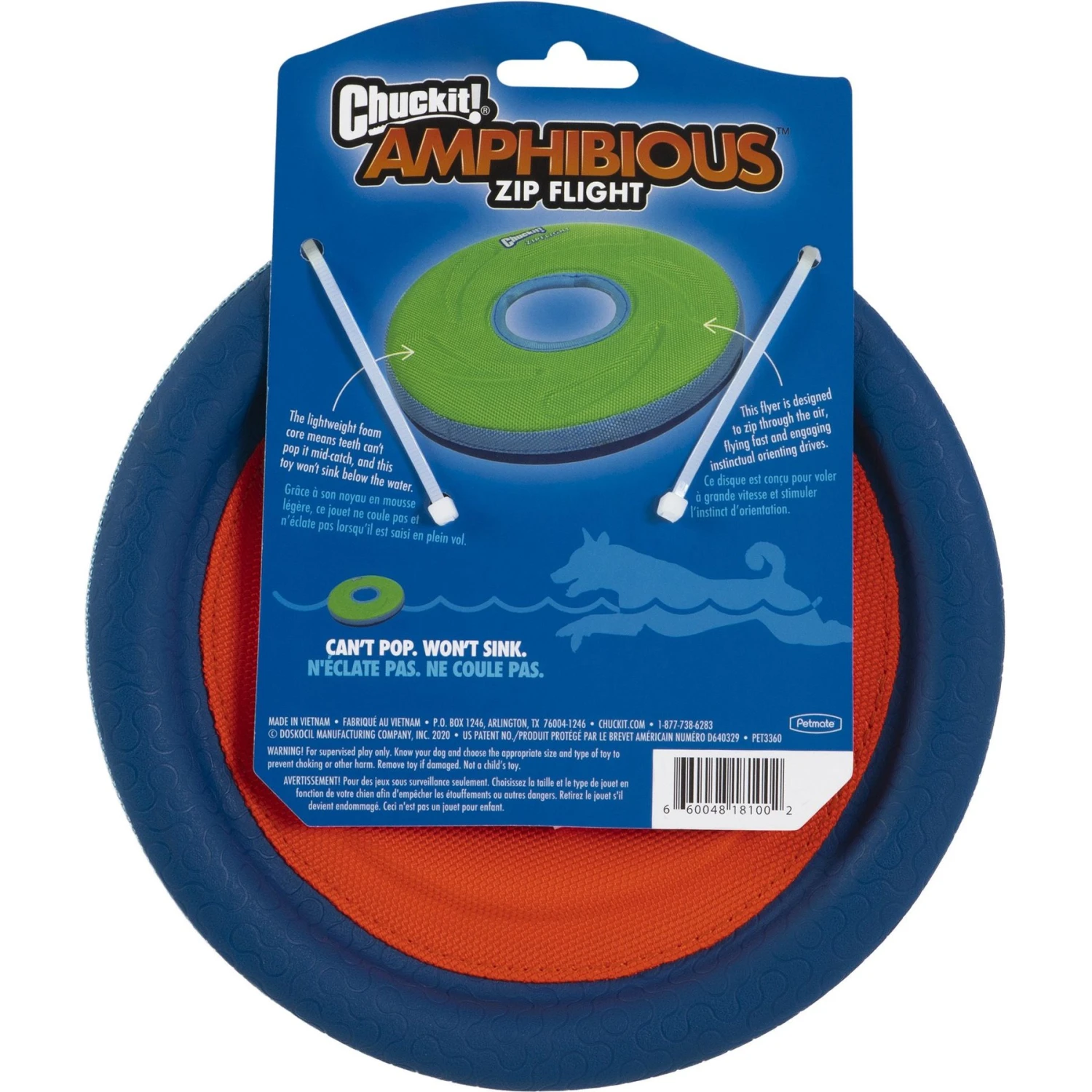 Chuckit! Zipflight Disc Dog Toy, Color Varies - Image 2