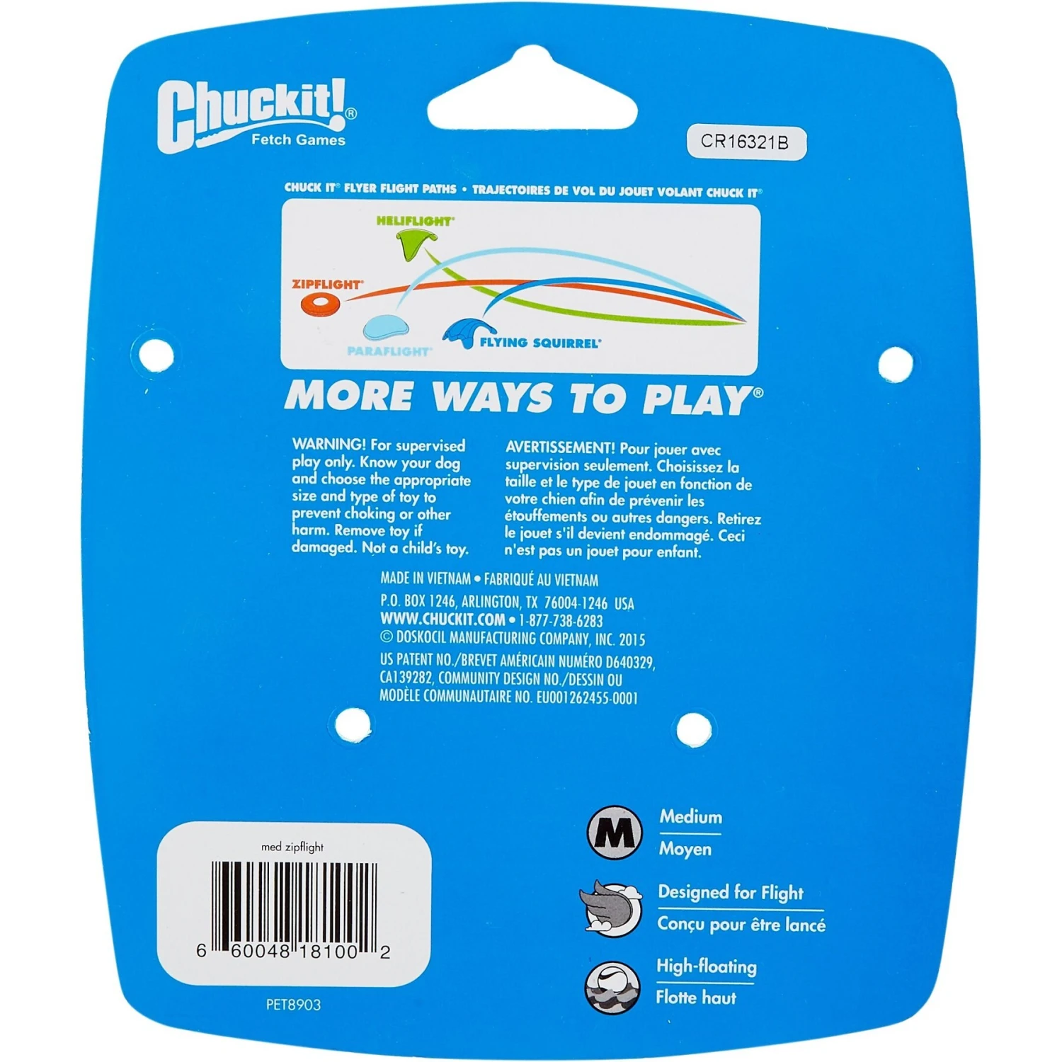 Chuckit! Zipflight Disc Dog Toy, Color Varies - Image 6