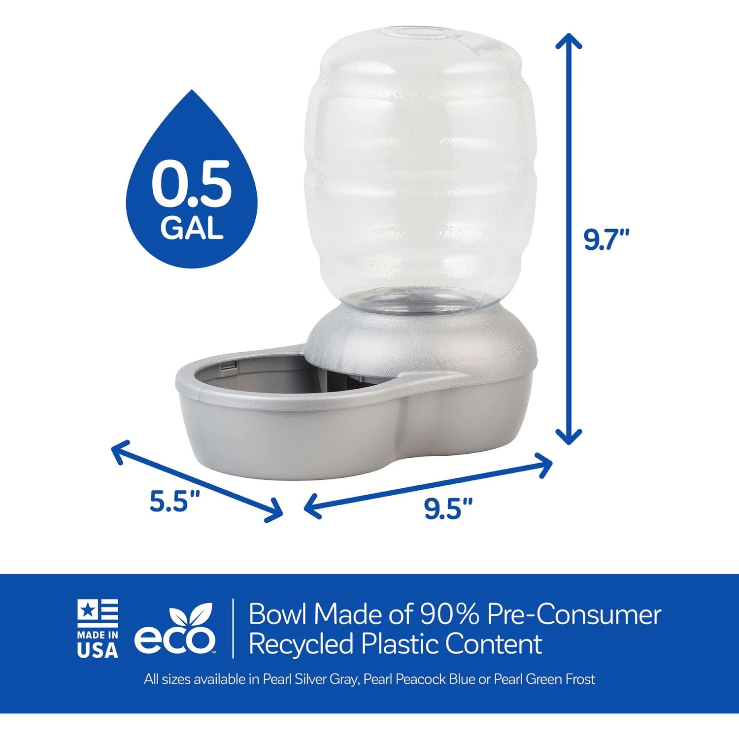 Petmate Pearl Replendish Waterer With Microban - Image 2