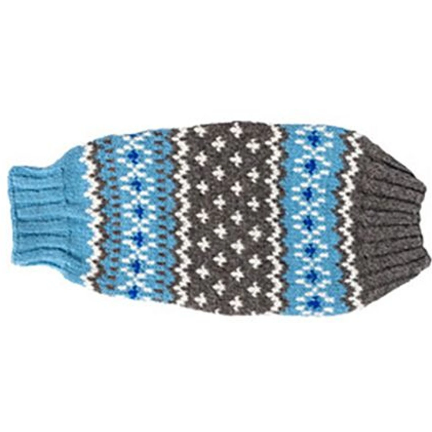 Chilly Dog Fairisle Wool Dog Sweater, Blue - Image 7