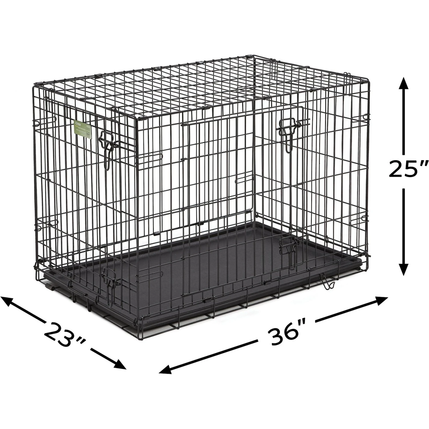 MidWest ICrate Fold & Carry Double Door Collapsible Wire Dog Crate - Image 9