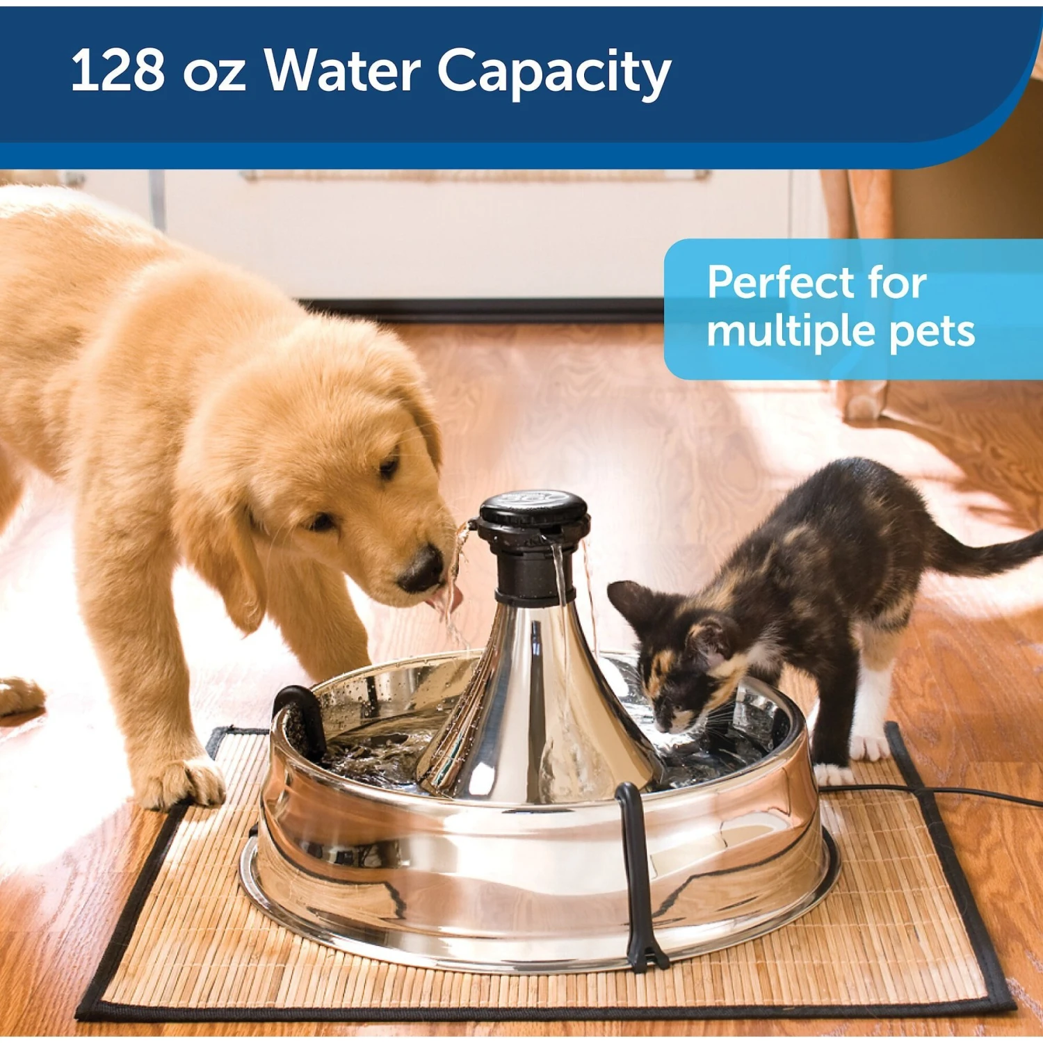 PetSafe Drinkwell 360 Stainless Steel Cat & Dog Water Fountain, 128-oz - Image 2