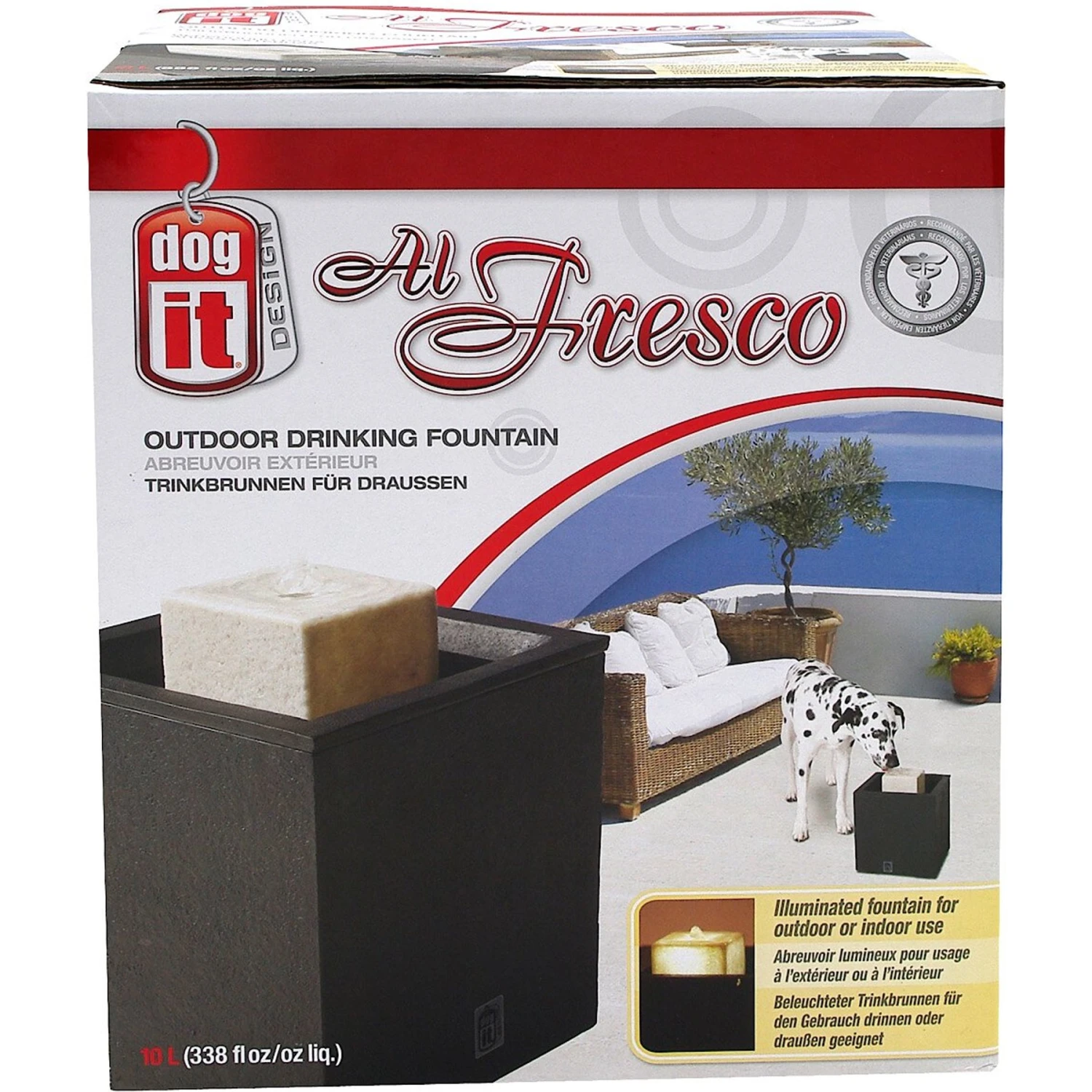 Dogit Design Alfresco Outdoor Drinking Plastic Fountain