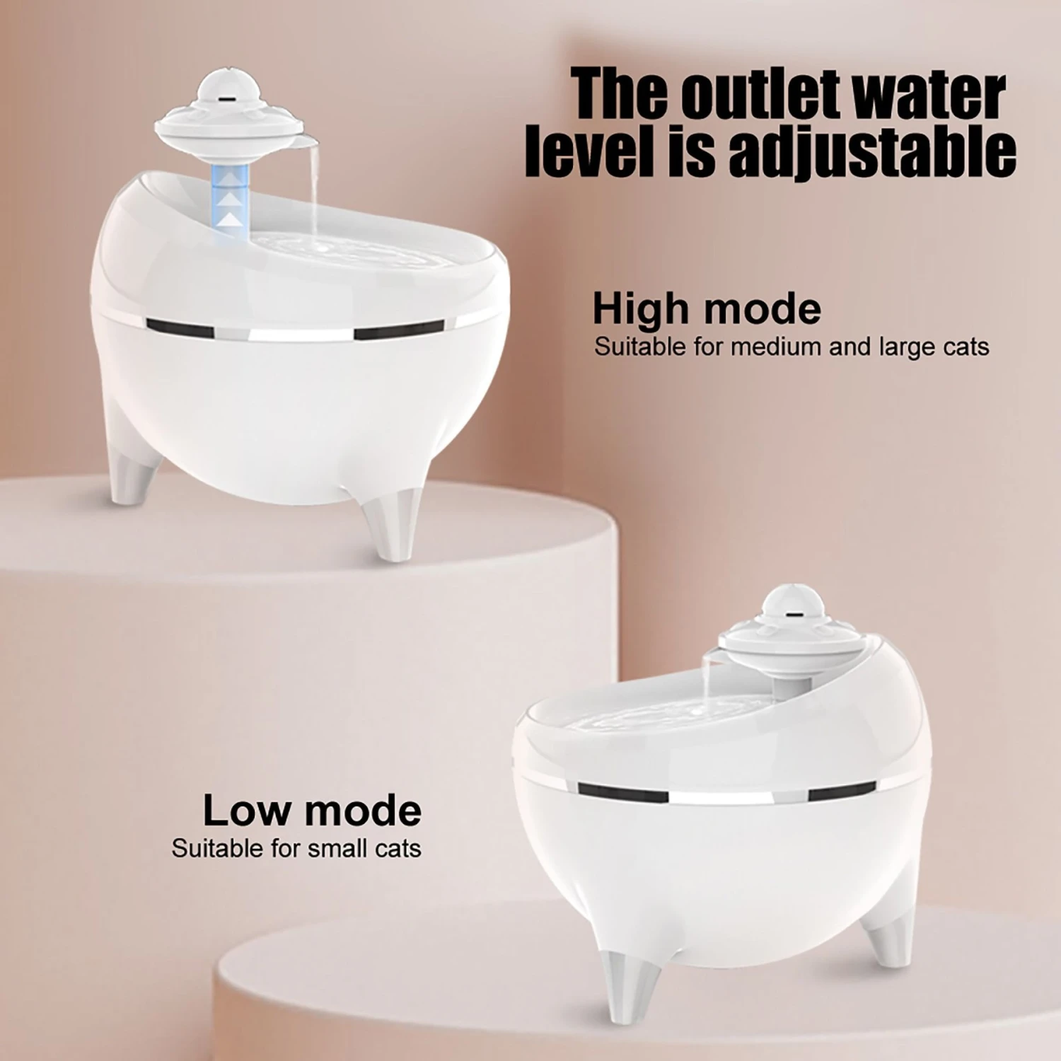 Petdiary Spaceship Ultra-Quiet Dog & Cat Water Fountain, 54.1-oz - Image 3