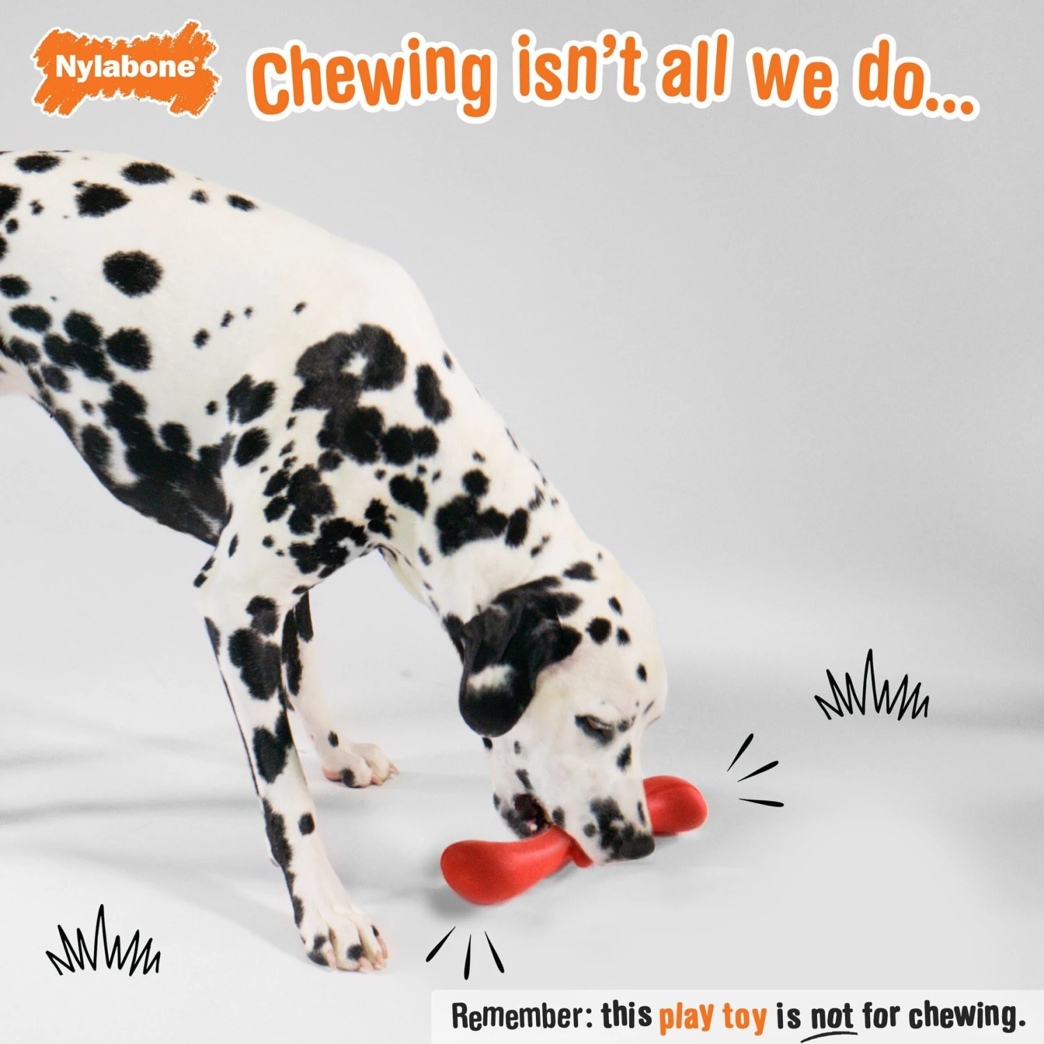 Nylabone Creative Play Stik-GO Interactive Dog Toy, Red - Image 3