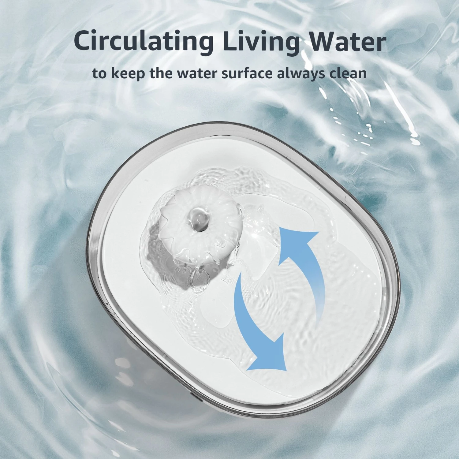 Petdiary Wireless Auto-Sensing Dog & Cat Water Fountain, Large - Image 7