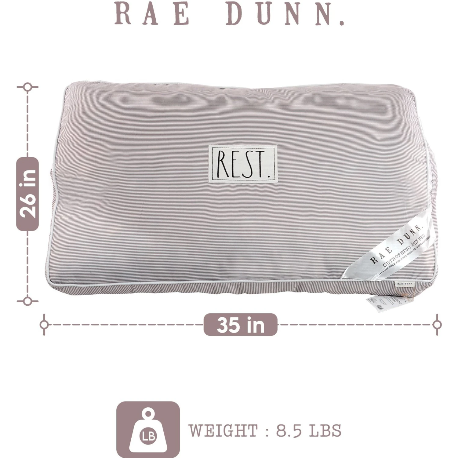Rae Dunn "Rest" Orthopedic Dog & Cat Pillow Bed - Image 6