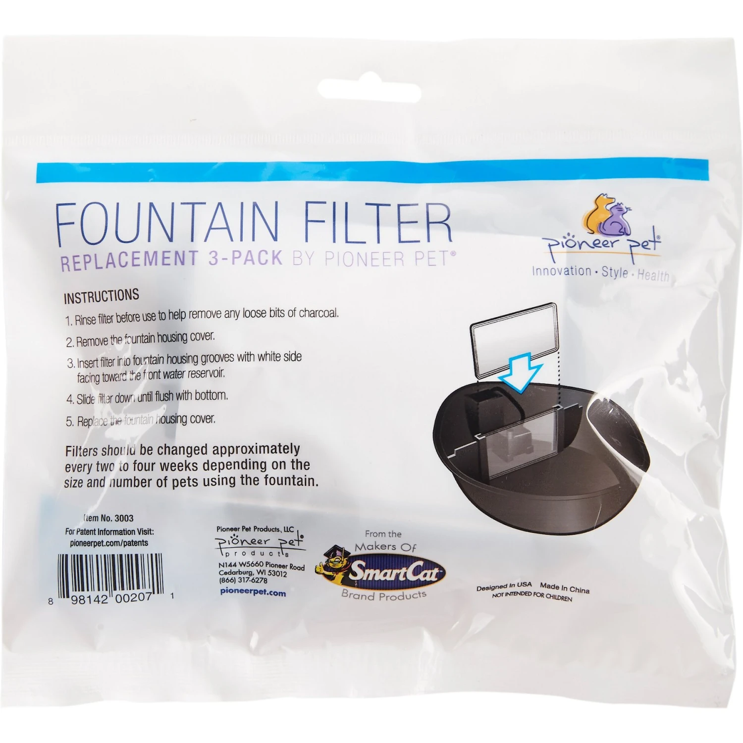 Pioneer Pet Replacement Filters For Plastic Raindrop & Fung Shui Fountains - Image 2