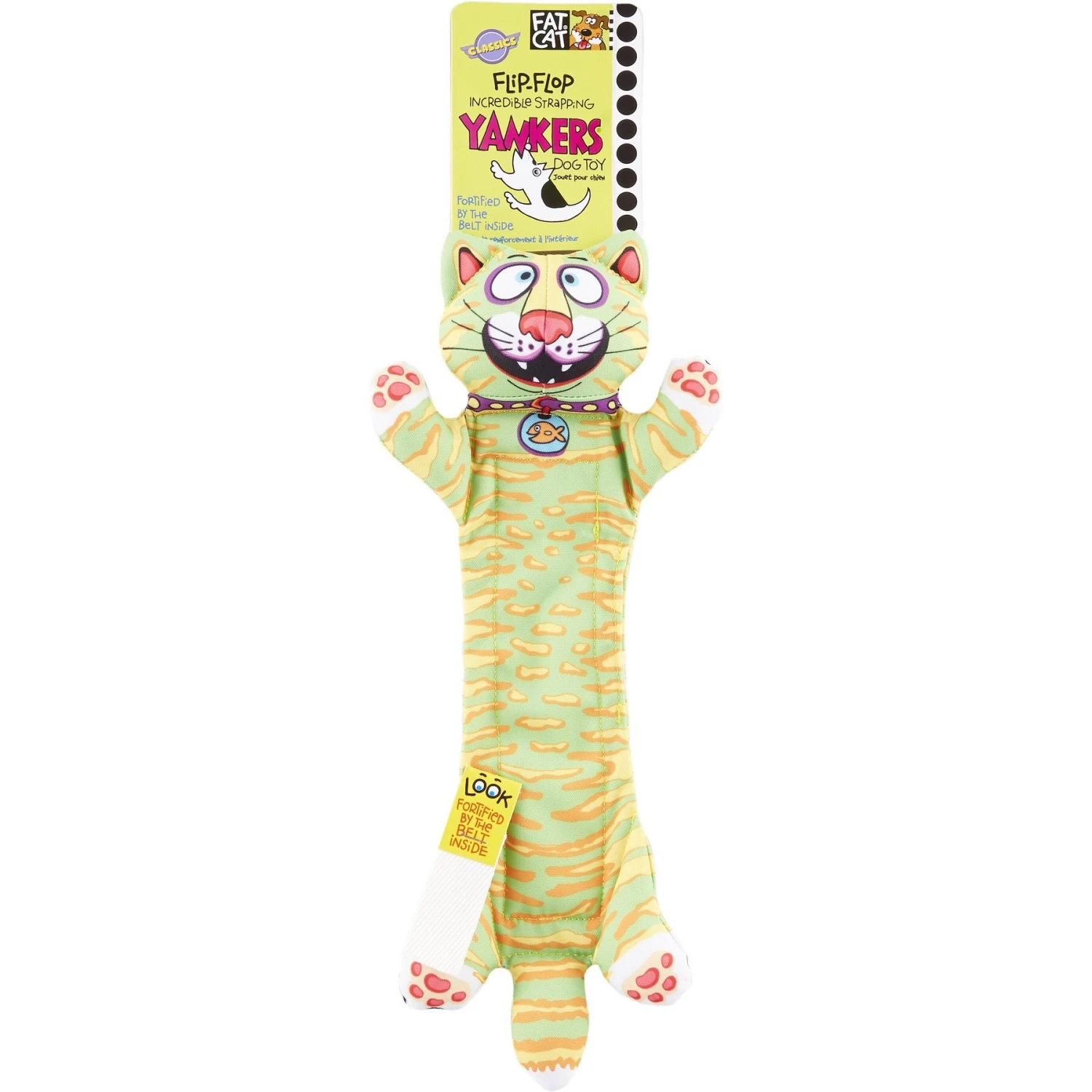 Fat Cat Incredible Strapping Flip-Flop Yankers Squeaky Dog Toy, Character Varies - Image 5