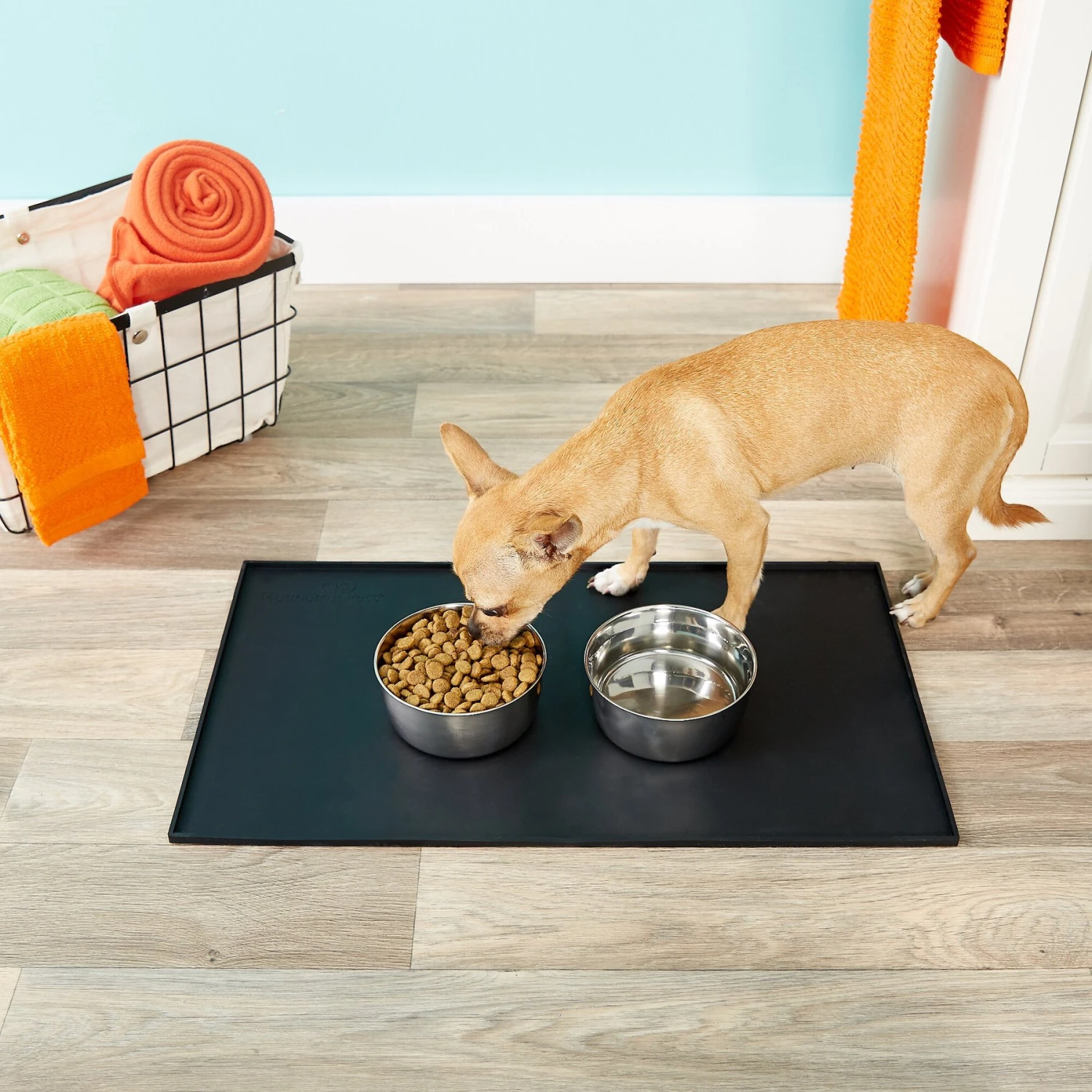 Platinum Pets Food & Water Heavy-Duty Feeding Mat, Black - Image 6