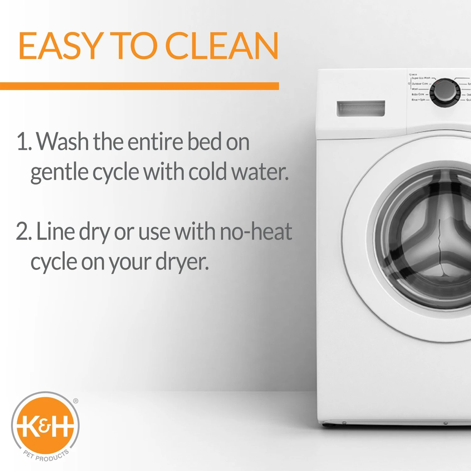 K&H Pet Products Self-Warming Two Tone Lounge Sleeper Bolster Cat & Dog Bed - Image 4