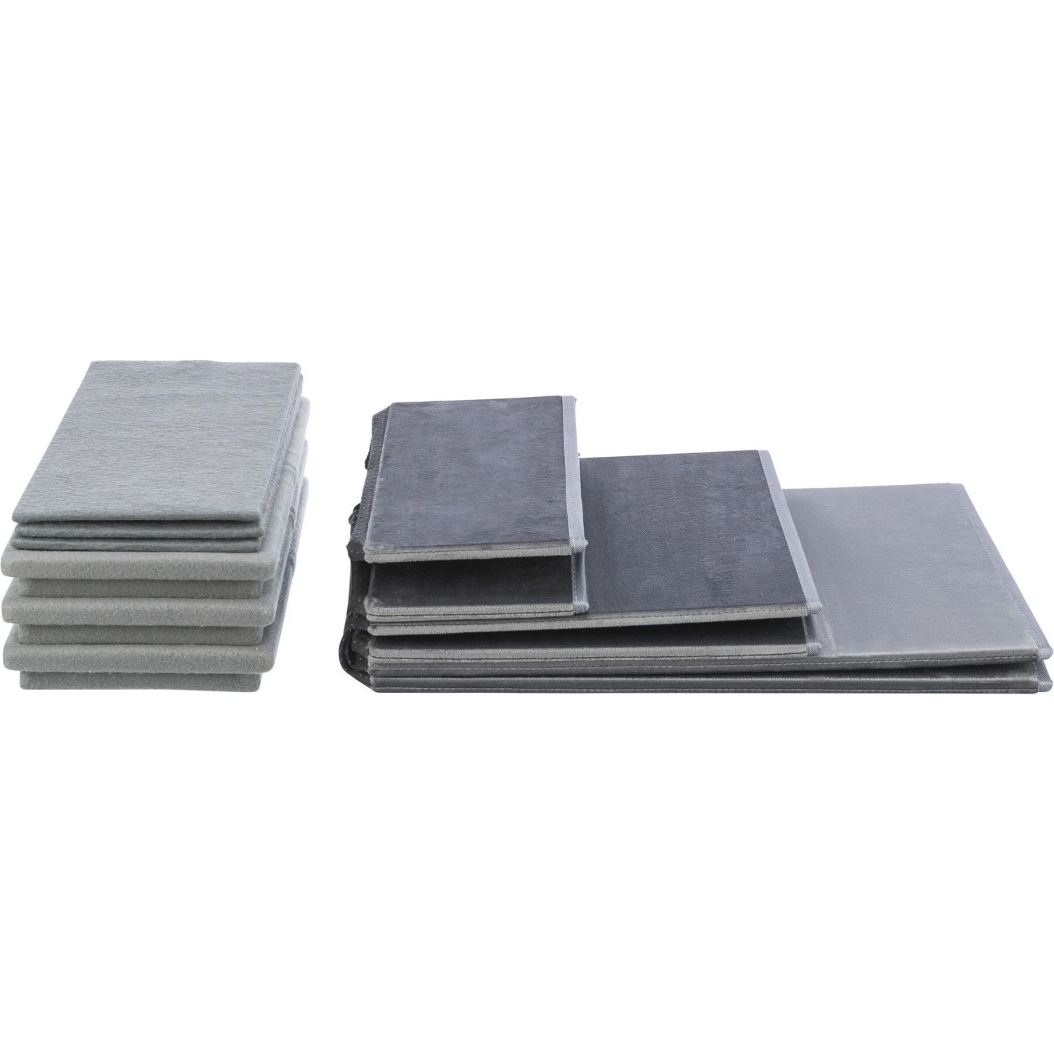 TRIXIE Velour Foldable Cat & Dog Stairs With Storage, Gray - Image 9