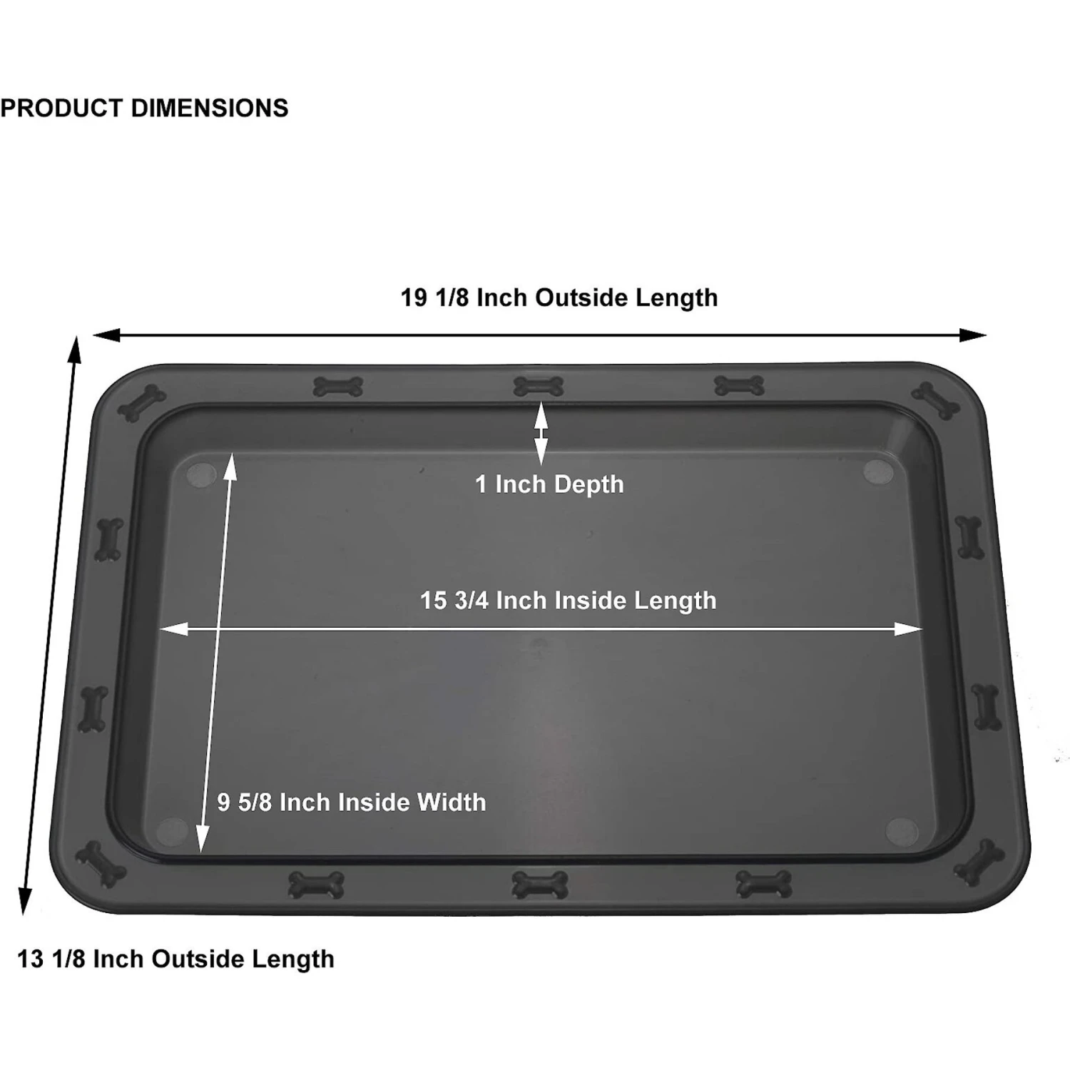 PetRageous Designs Bone N' Up For Dinner Non-Slip Tray Placemat - Image 2