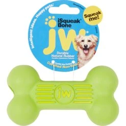 JW Pet ISqueak Bone Dog Toy, Color Varies