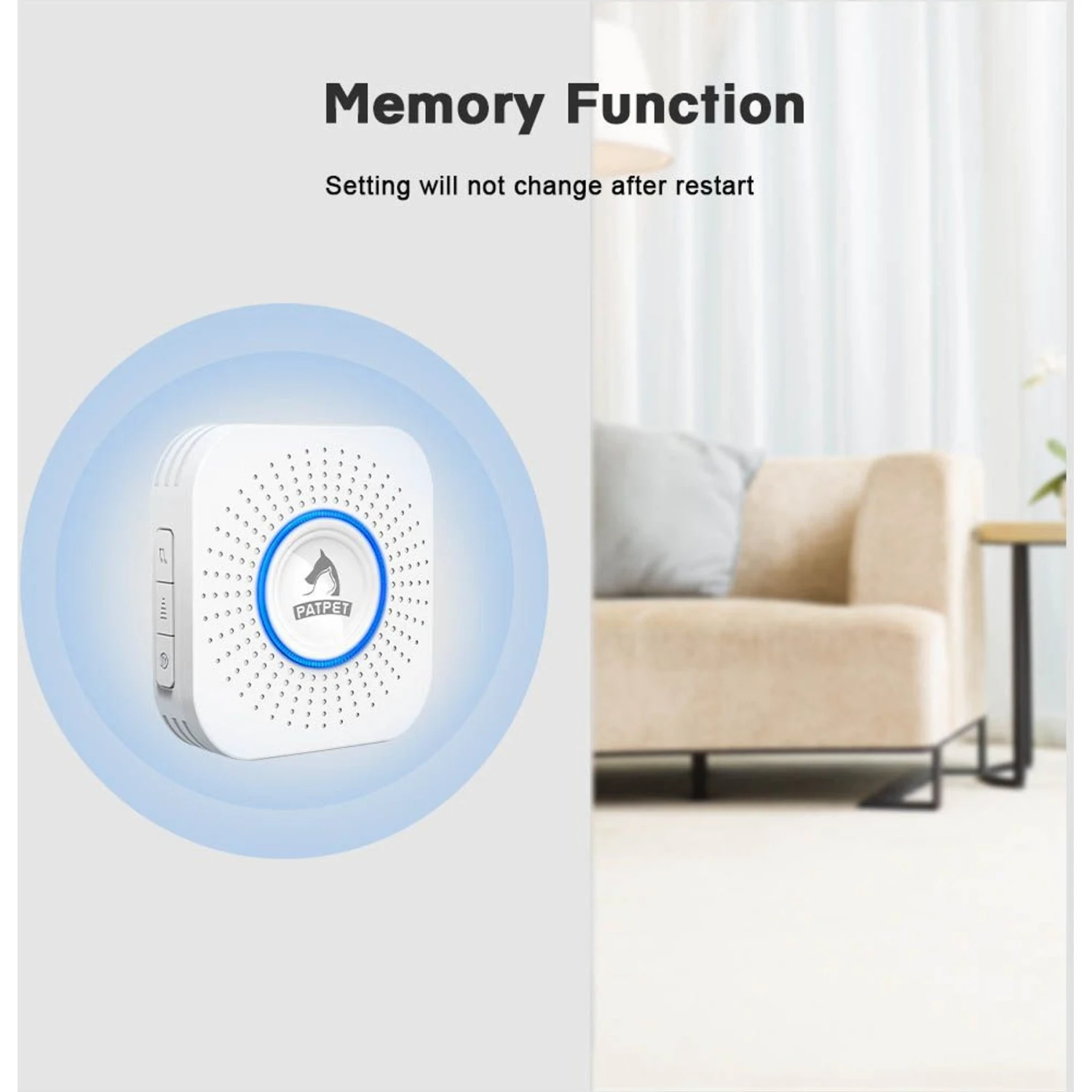 PATPET Smart Training Doorbell Potty Communication Dog & Cat Toy, White, Small - Image 3