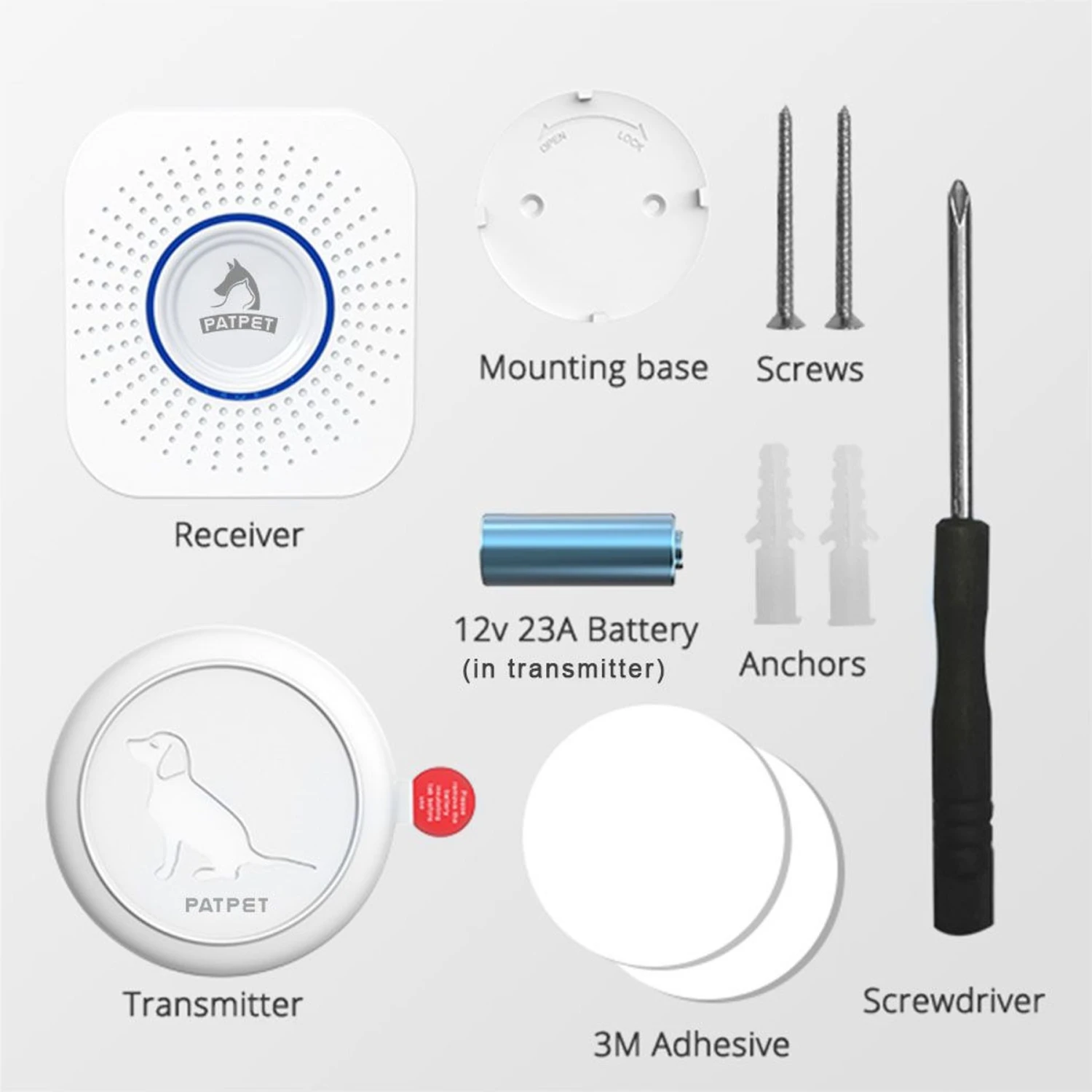 PATPET Smart Training Doorbell Potty Communication Dog & Cat Toy, White, Small - Image 7