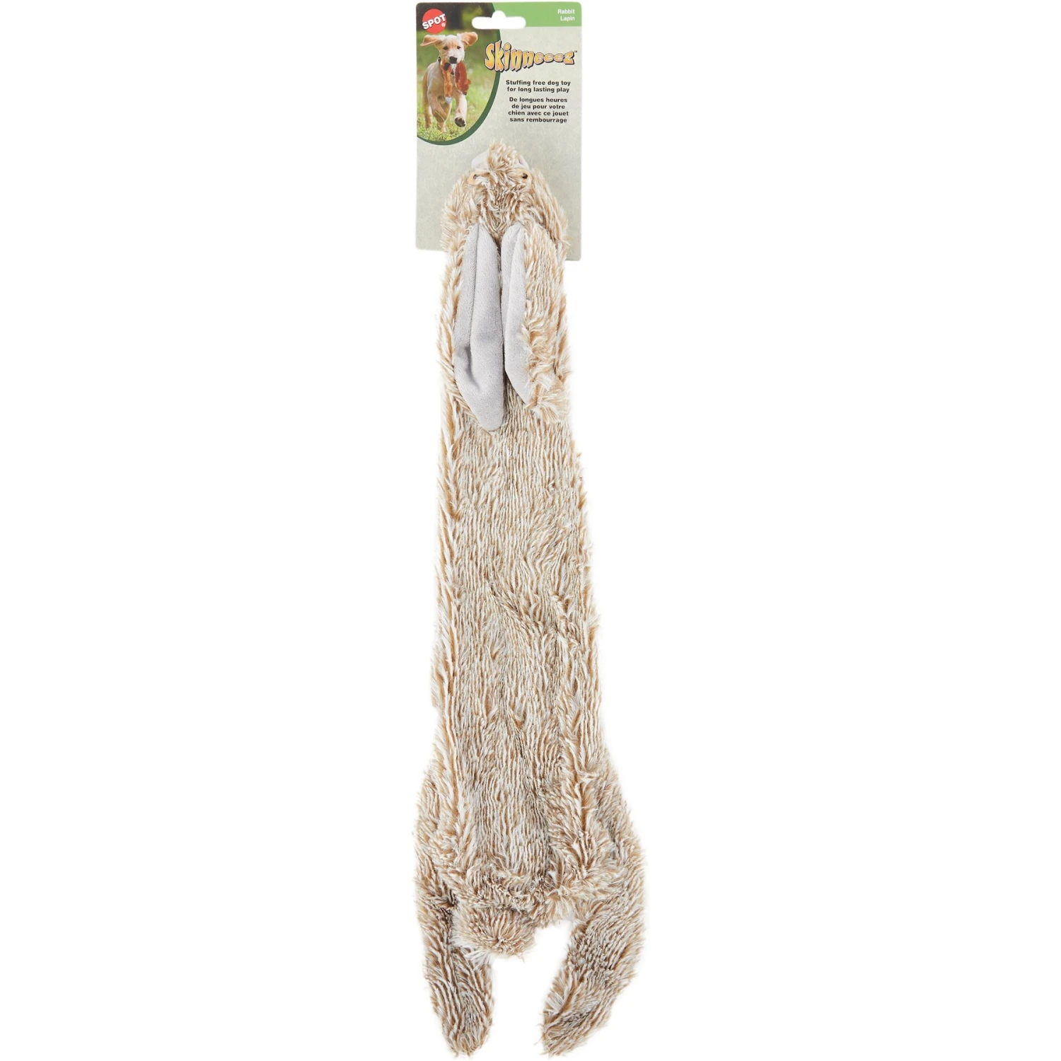 Ethical Pet Skinneeez Forest Series Rabbit Stuffing-Free Squeaky Plush Dog Toy - Image 2