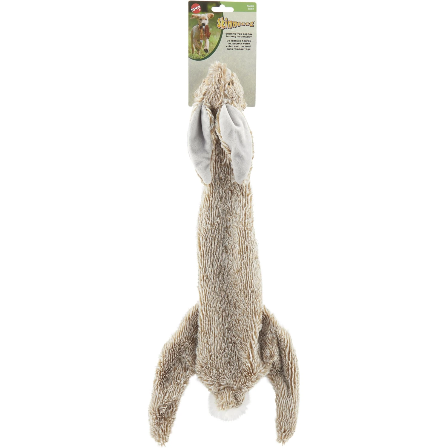 Ethical Pet Skinneeez Forest Series Rabbit Stuffing-Free Squeaky Plush Dog Toy - Image 3