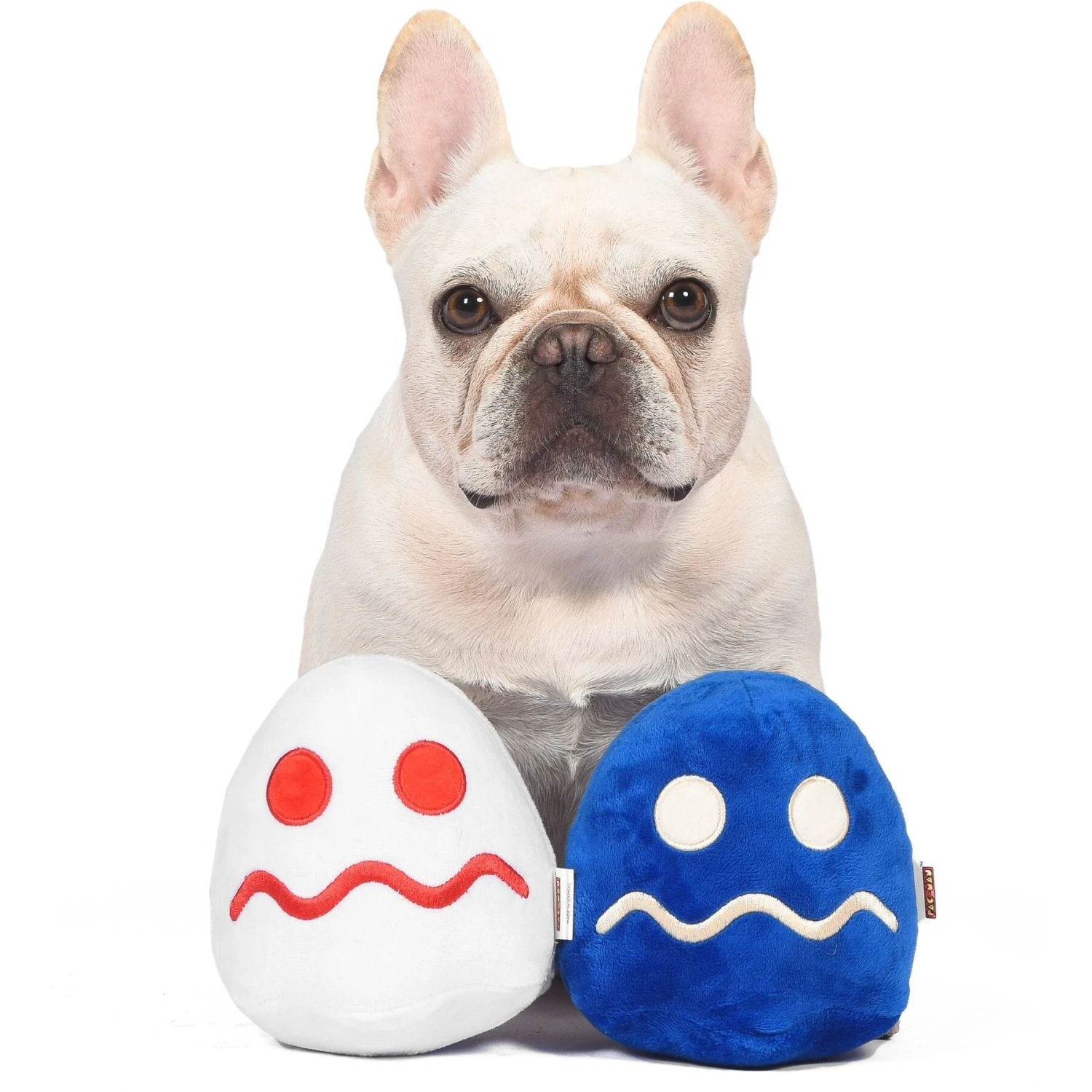 Fetch For Pets Pac-Man Turn-To-Blue & Turn-To-White Plush Squeaky Dog Toy, Small, 2 Count - Image 4